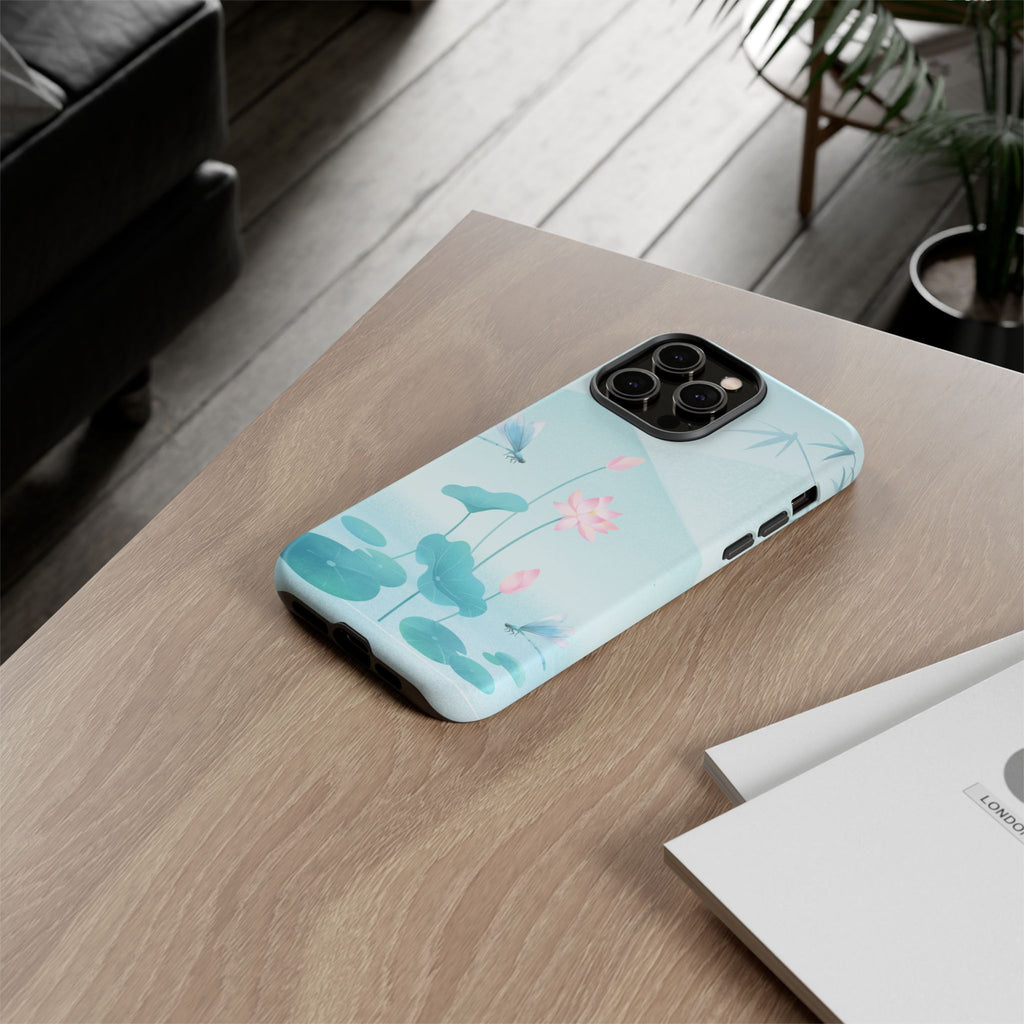 Lotus Pond Phone Case — Serene Floral iPhone Protective Cover