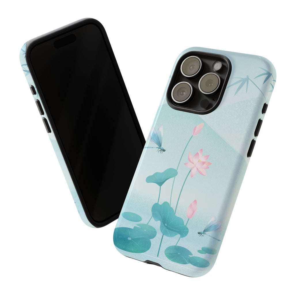 Lotus Pond Phone Case — Serene Floral iPhone Protective Cover