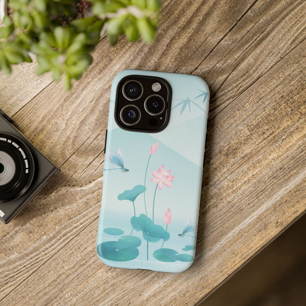 Lotus Pond Phone Case — Serene Floral iPhone Protective Cover
