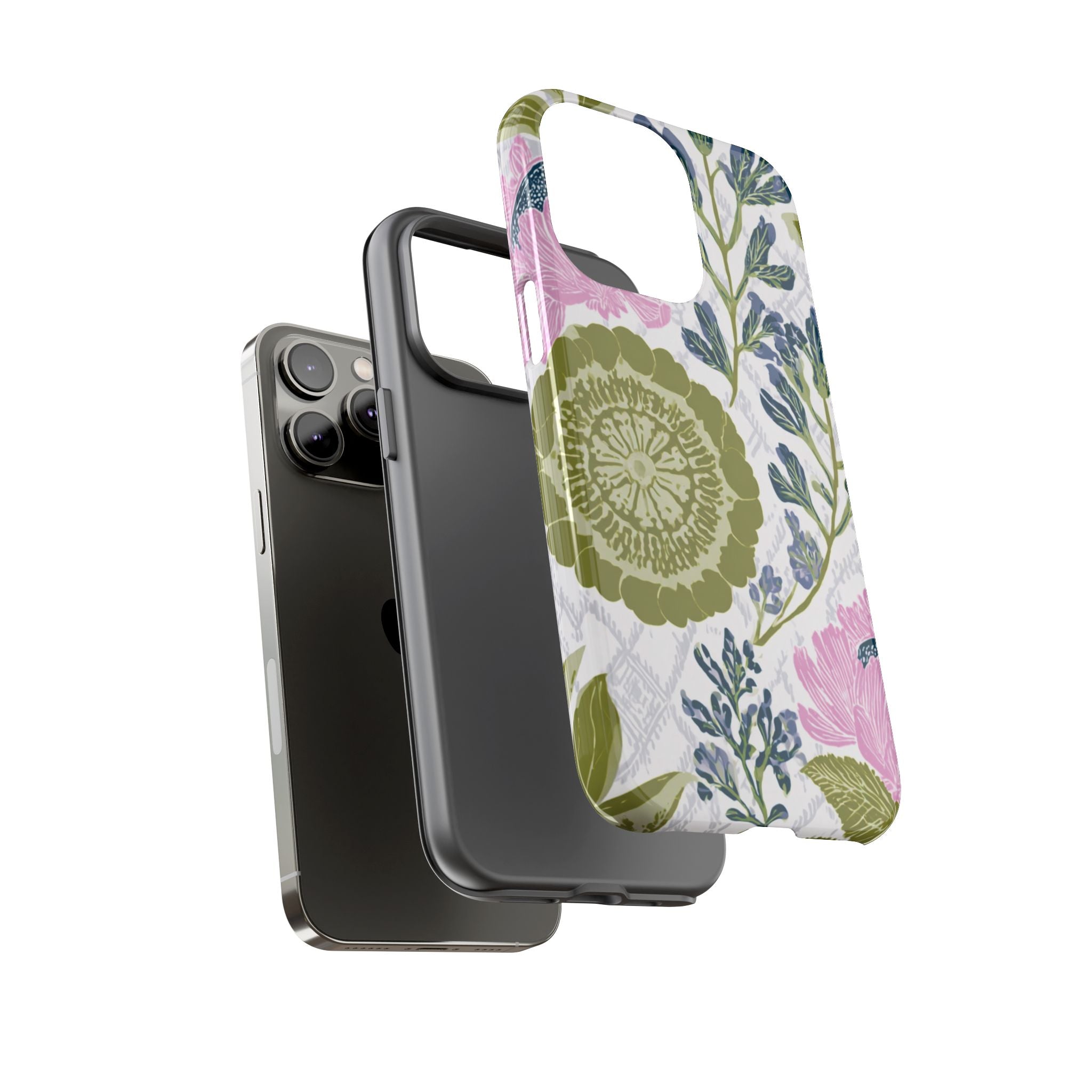 Floral Phone Case, Tough Cases with Elegant Design, Stylish Phone Accessories