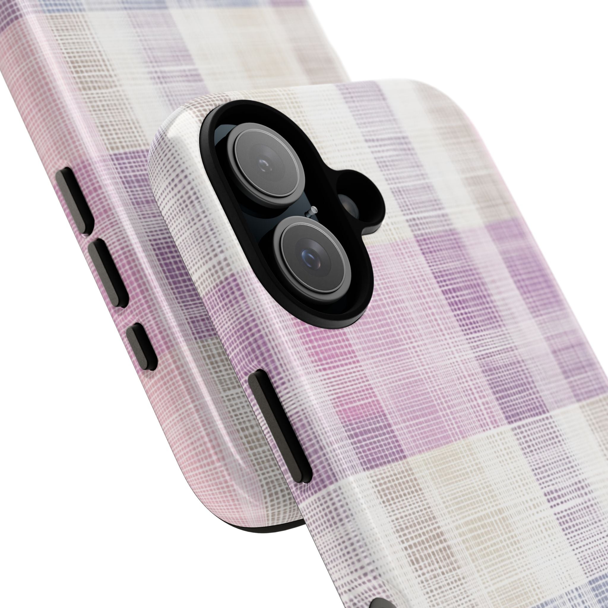 Pink Plaid Phone Case, Trendy Accessories, Birthday, Everyday Use, Tough Cases