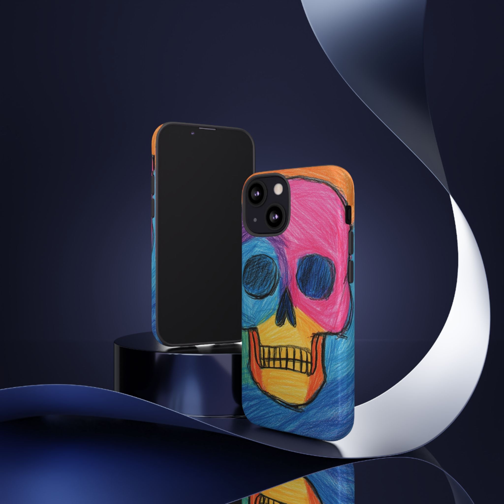 Vibrant Skull Phone Case | Tough Cases, Colorful Design, Unique Art Phone Cover