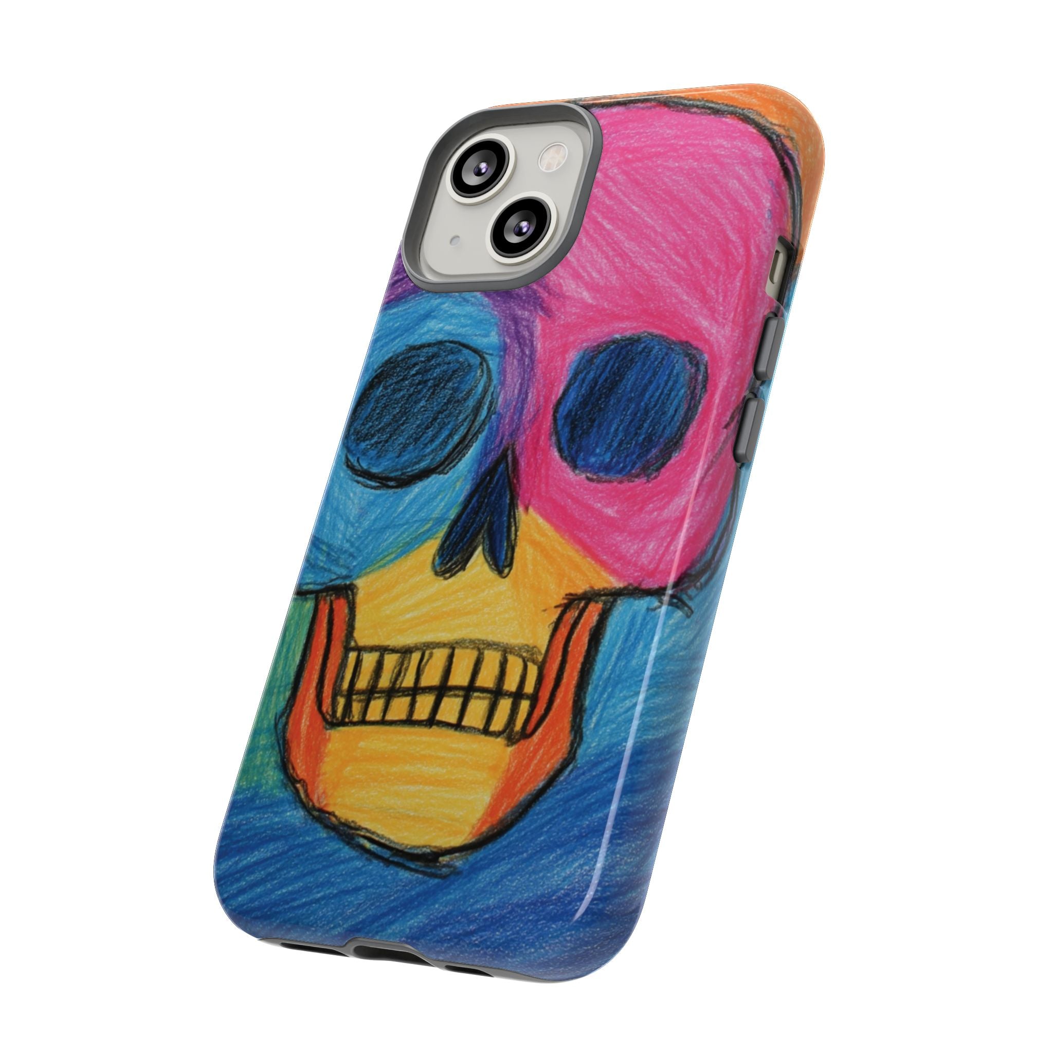 Vibrant Skull Phone Case | Tough Cases, Colorful Design, Unique Art Phone Cover