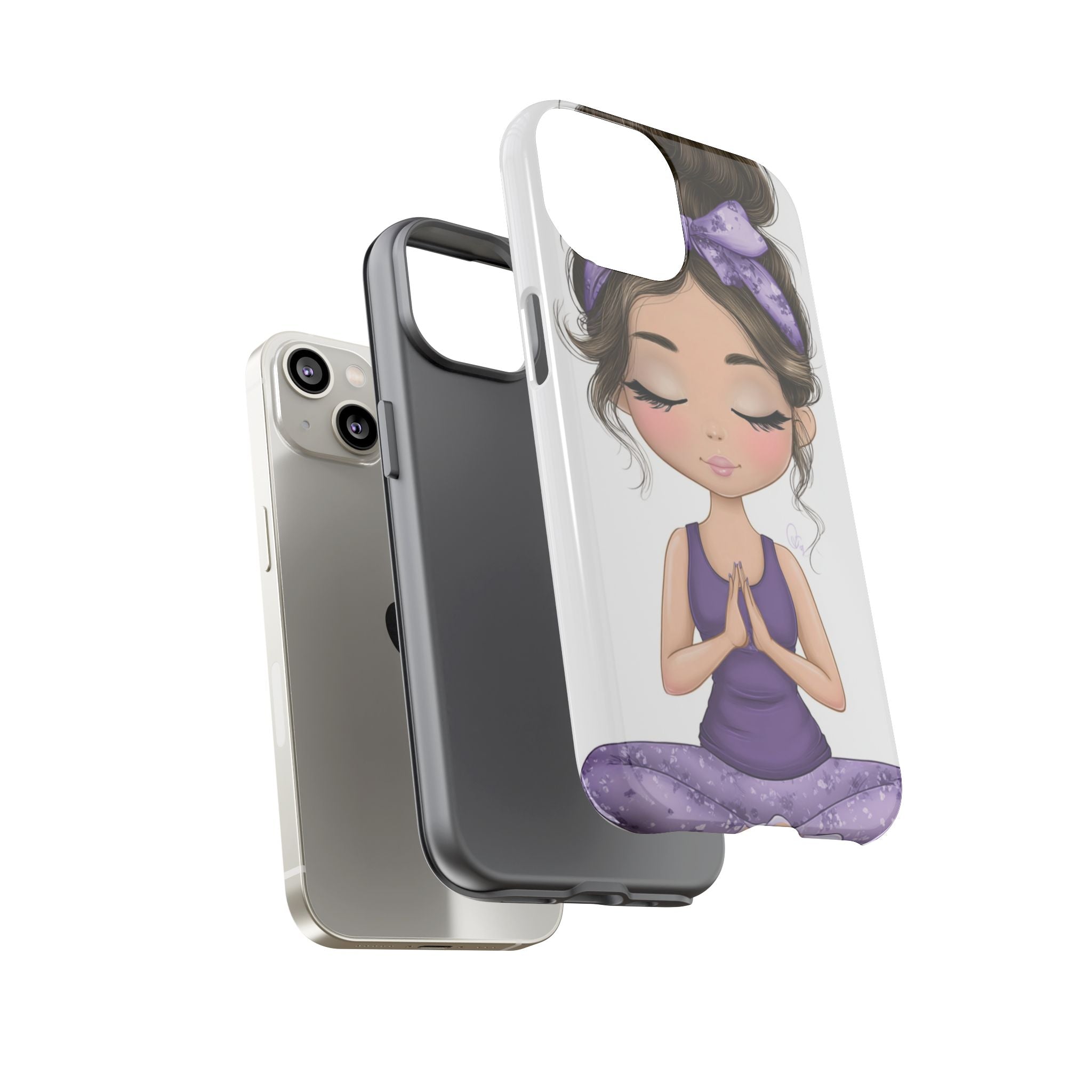 Yoga Phone Case for Mindfulness Gift for Yogis, Meditation Accessory, Zen Vibe