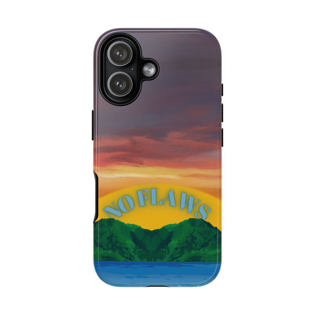 Sunset 'No Flaws' Tough Phone Case — Tropical Beach Protective Cover