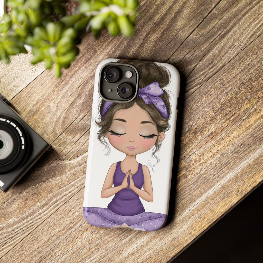 Yoga Phone Case for Mindfulness Gift for Yogis, Meditation Accessory, Zen Vibe