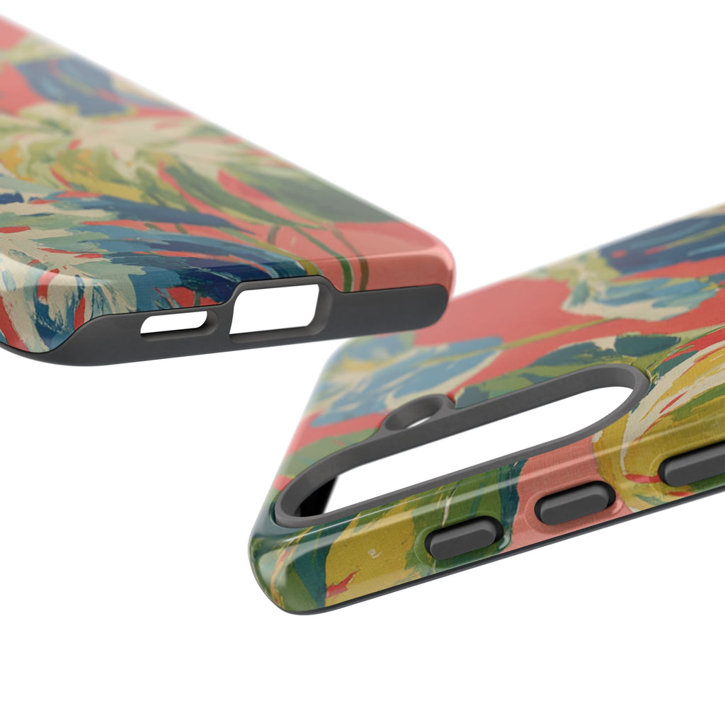 Tropical Phone Case, Floral Tough Case, Vibrant Phone Cover for Summer
