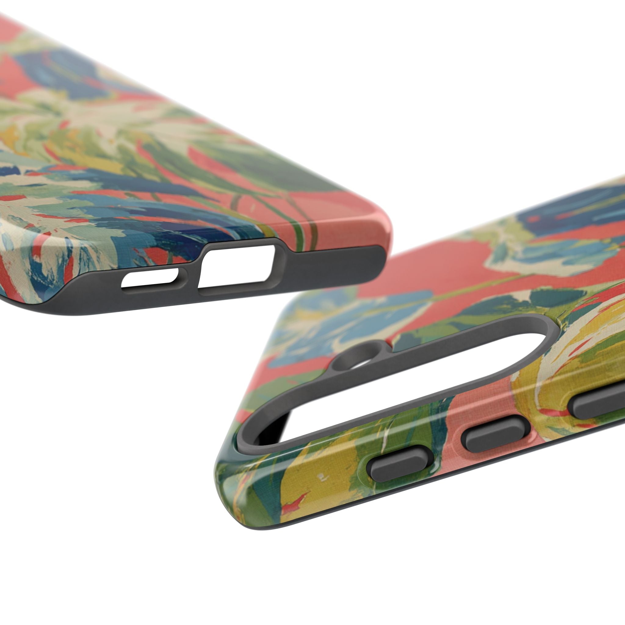 Tropical Phone Case, Floral Tough Case, Vibrant Phone Cover for Summer