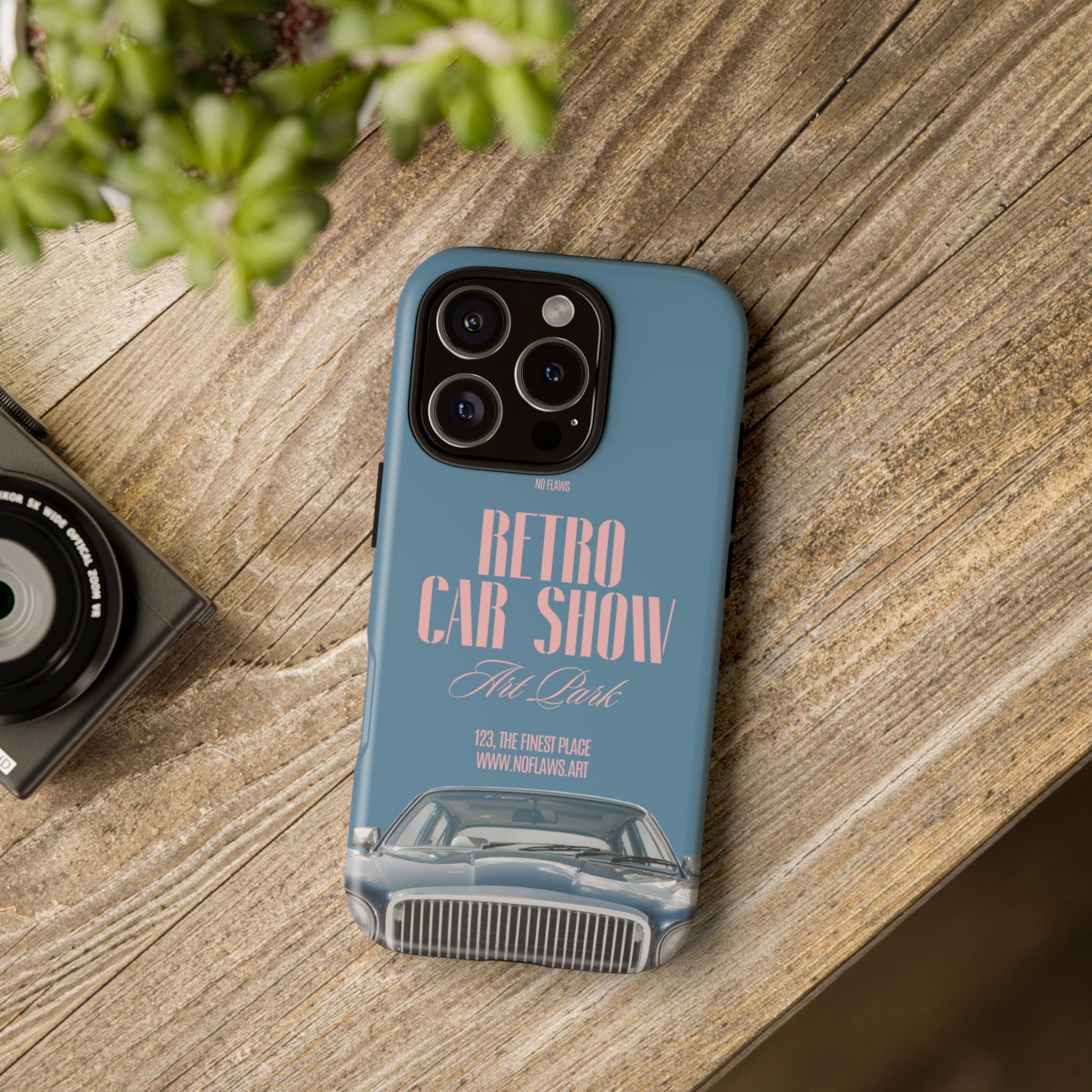 Retro Car Show Phone Case — Vintage Classic Auto Design