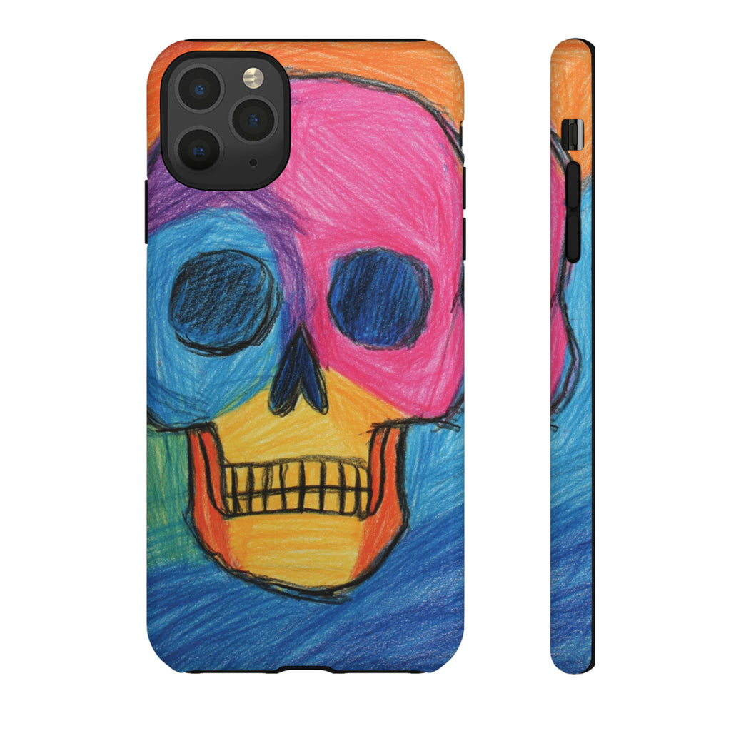Vibrant Skull Phone Case | Tough Cases, Colorful Design, Unique Art Phone Cover