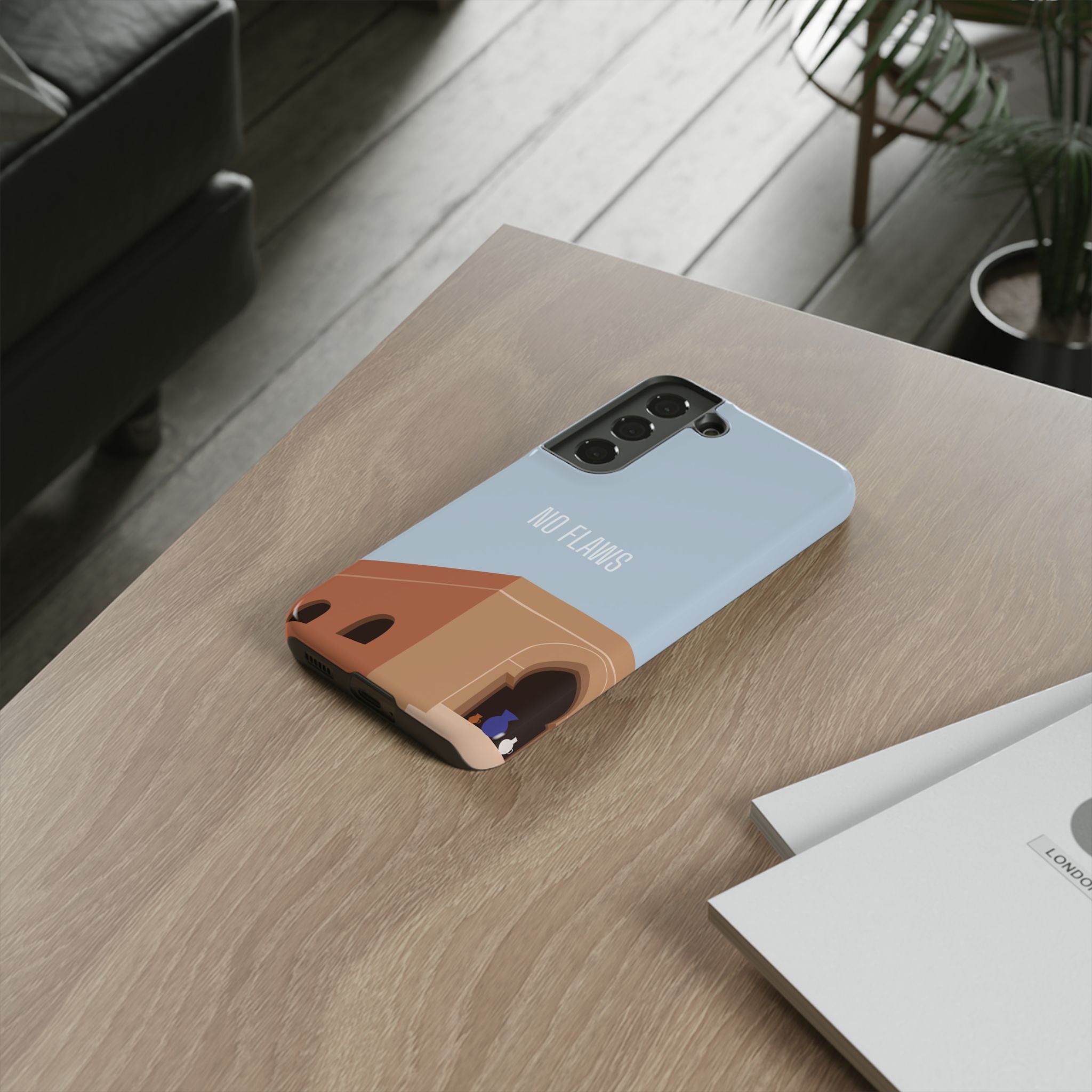 Minimal Desert Illustration “No Flaws” Protective Tough Case