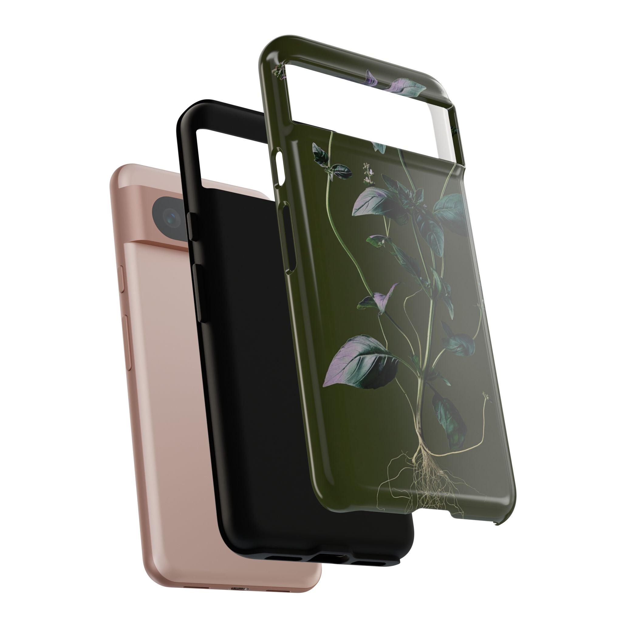 Green Botanical Phone Case, Floral Phone Cover, Nature Lover Gift