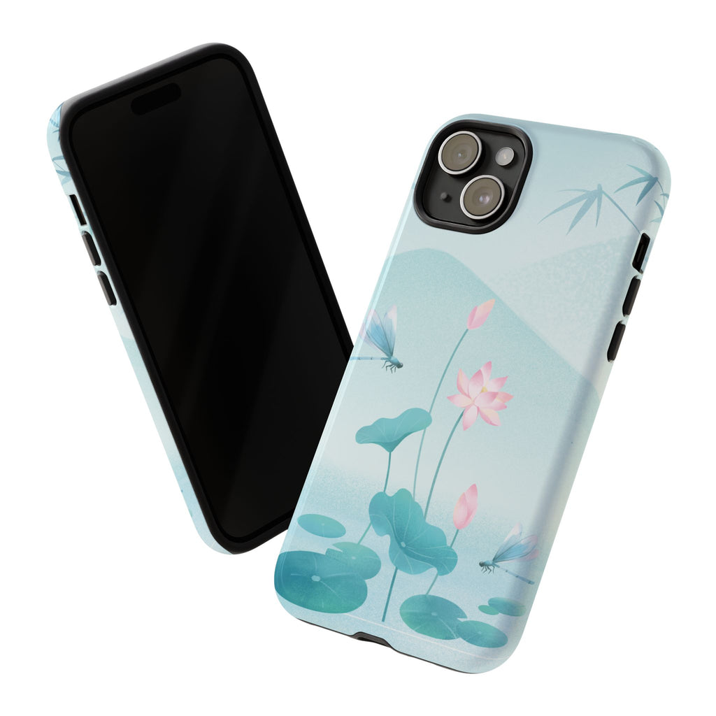 Lotus Pond Phone Case — Serene Floral iPhone Protective Cover