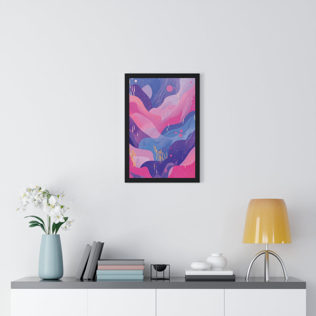 Celestial Currents: An Abstract Landscape Art Poster