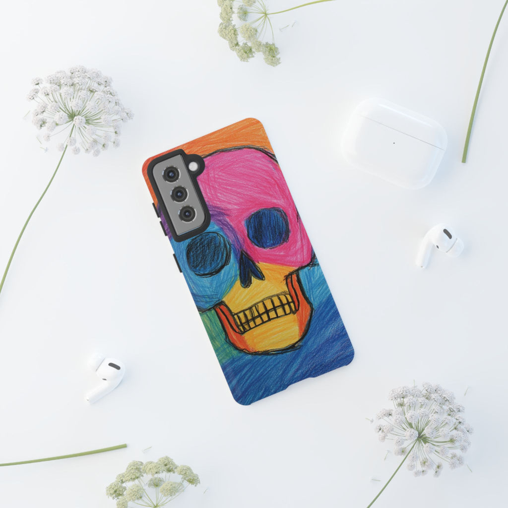 Vibrant Skull Phone Case | Tough Cases, Colorful Design, Unique Art Phone Cover