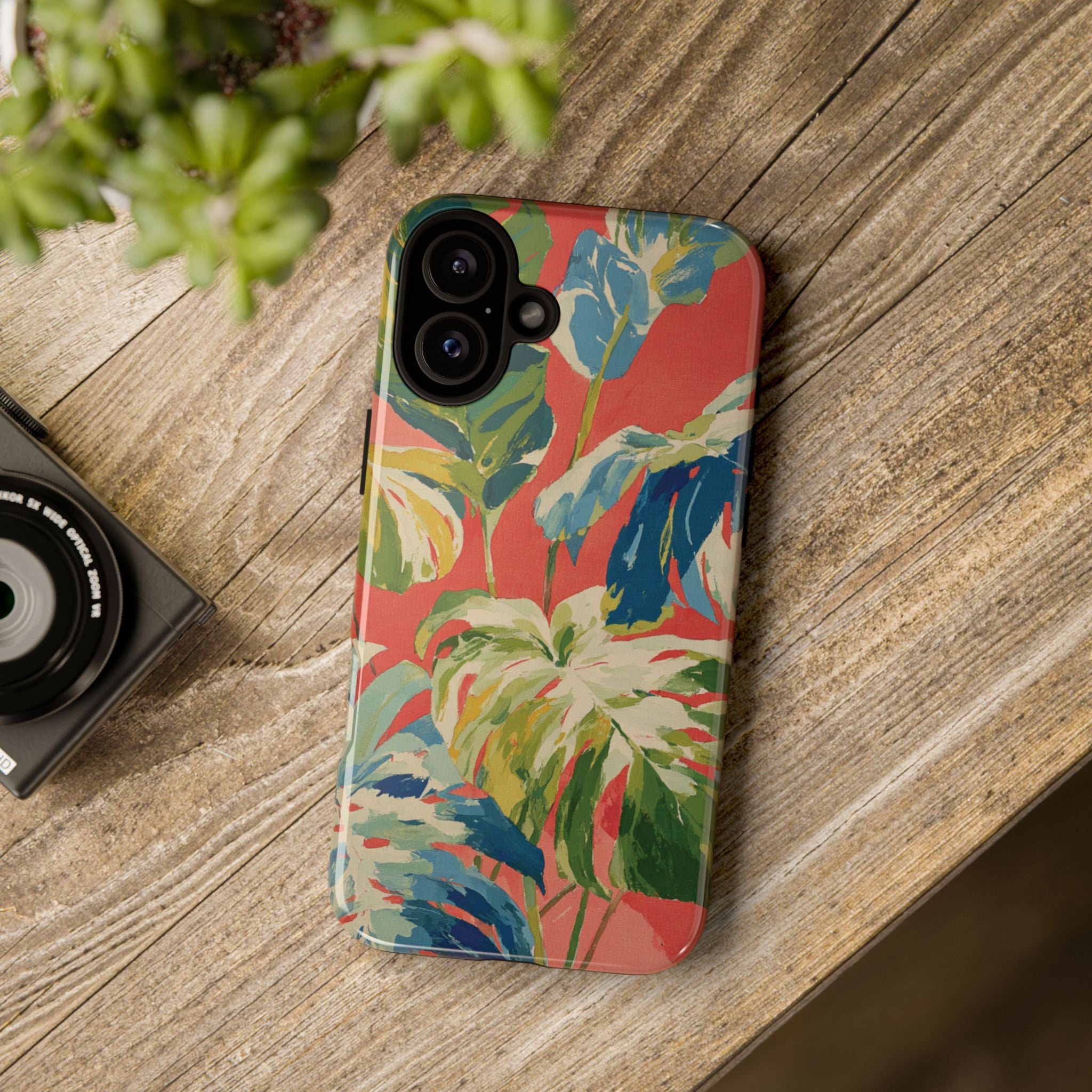 Tropical Phone Case, Floral Tough Case, Vibrant Phone Cover for Summer