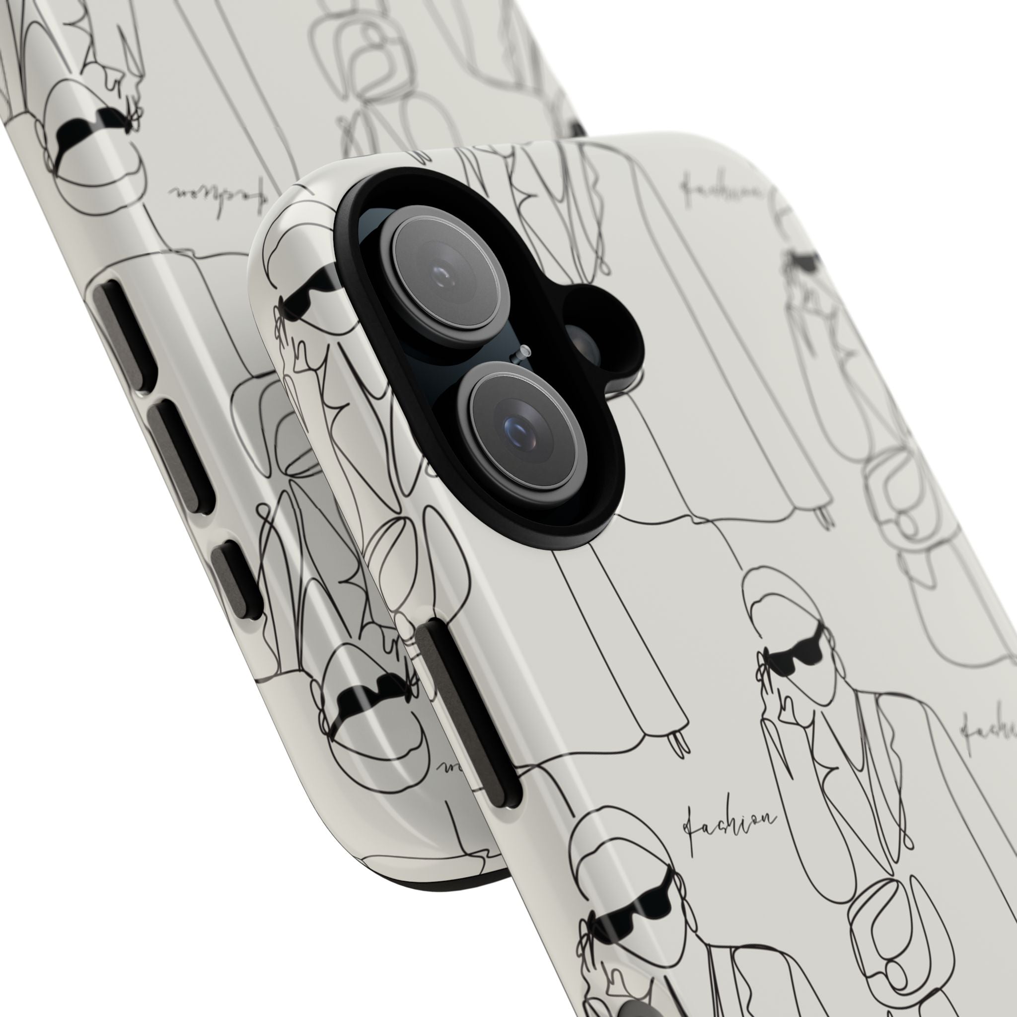 Fashion Sketch Phone Case — Minimalist Chic Designer Pattern