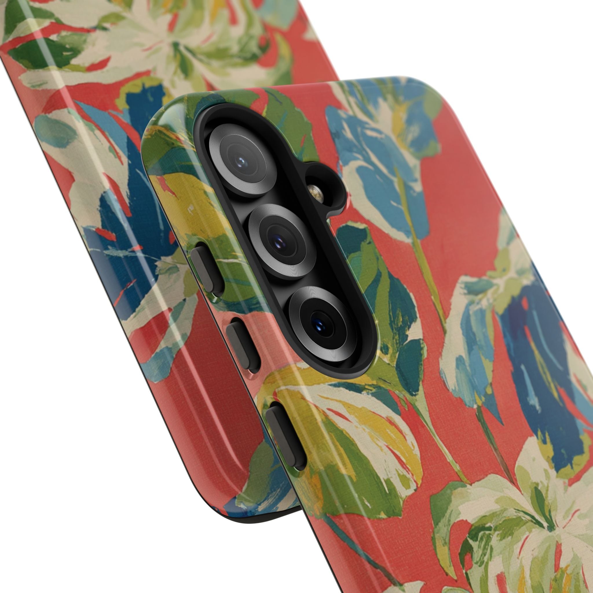 Tropical Phone Case, Floral Tough Case, Vibrant Phone Cover for Summer