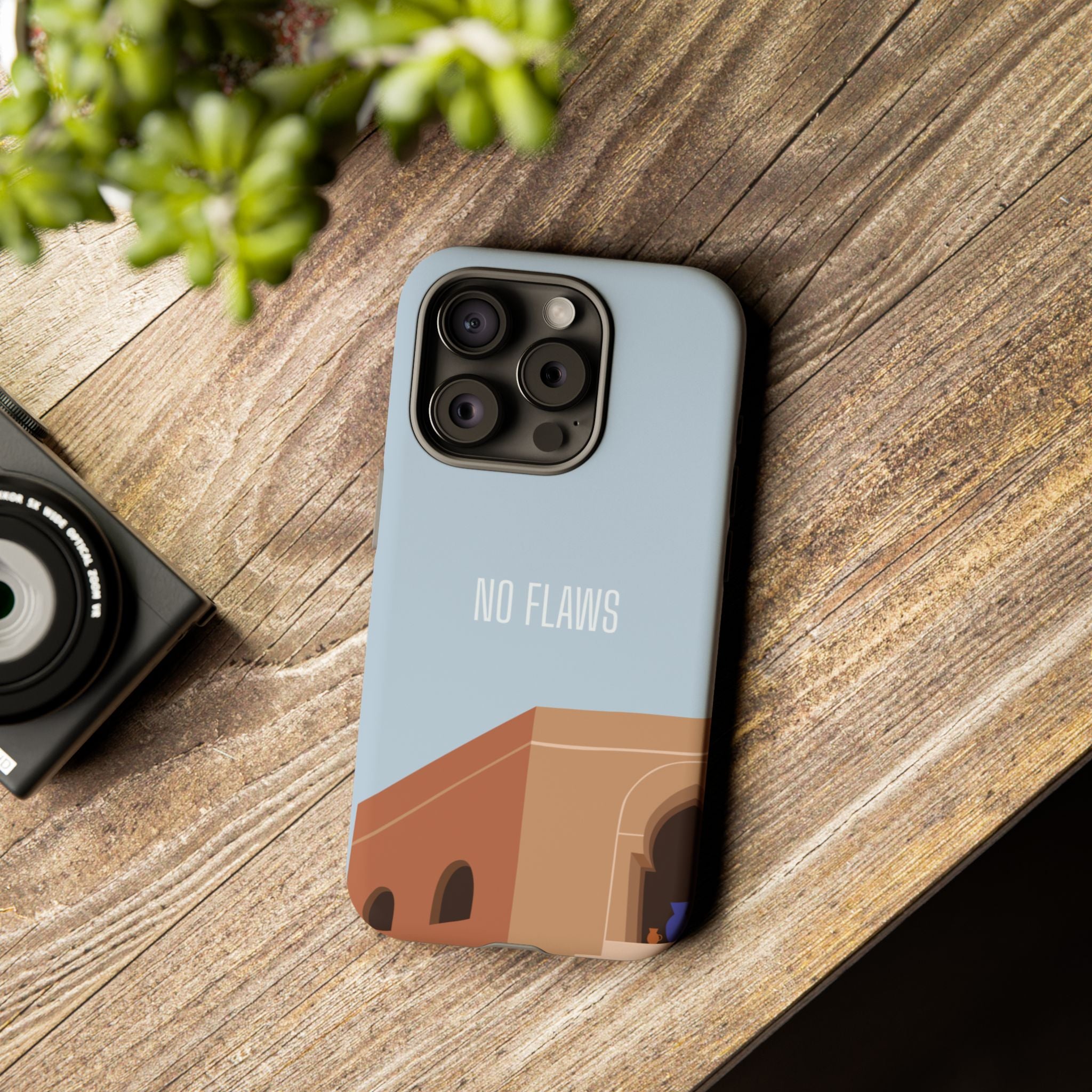 Minimal Desert Illustration “No Flaws” Protective Tough Case