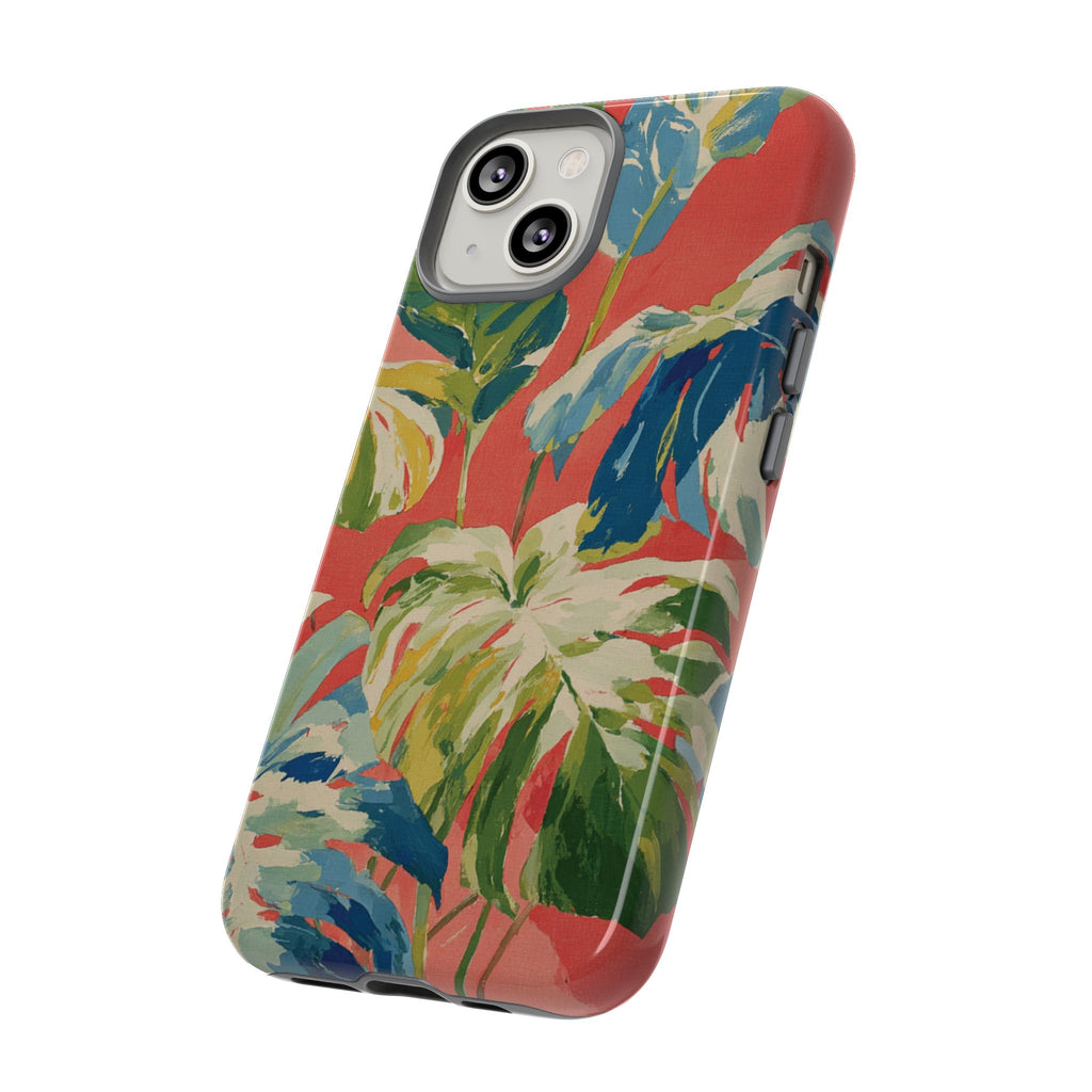 Tropical Phone Case, Floral Tough Case, Vibrant Phone Cover for Summer