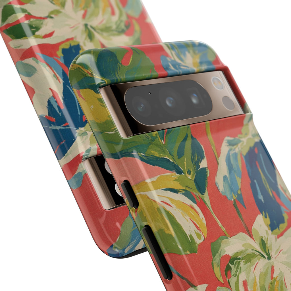 Tropical Phone Case, Floral Tough Case, Vibrant Phone Cover for Summer