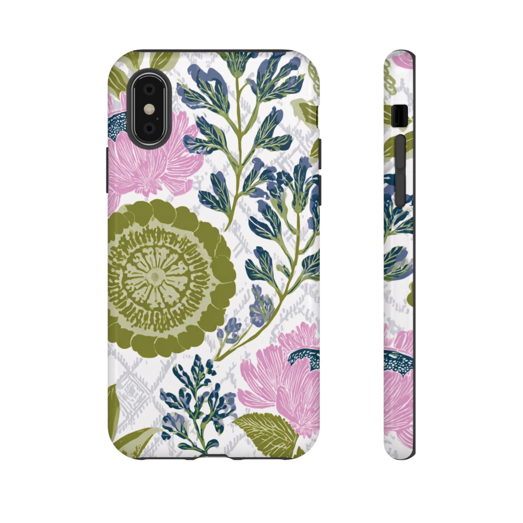 Floral Phone Case, Tough Cases with Elegant Design, Stylish Phone Accessories