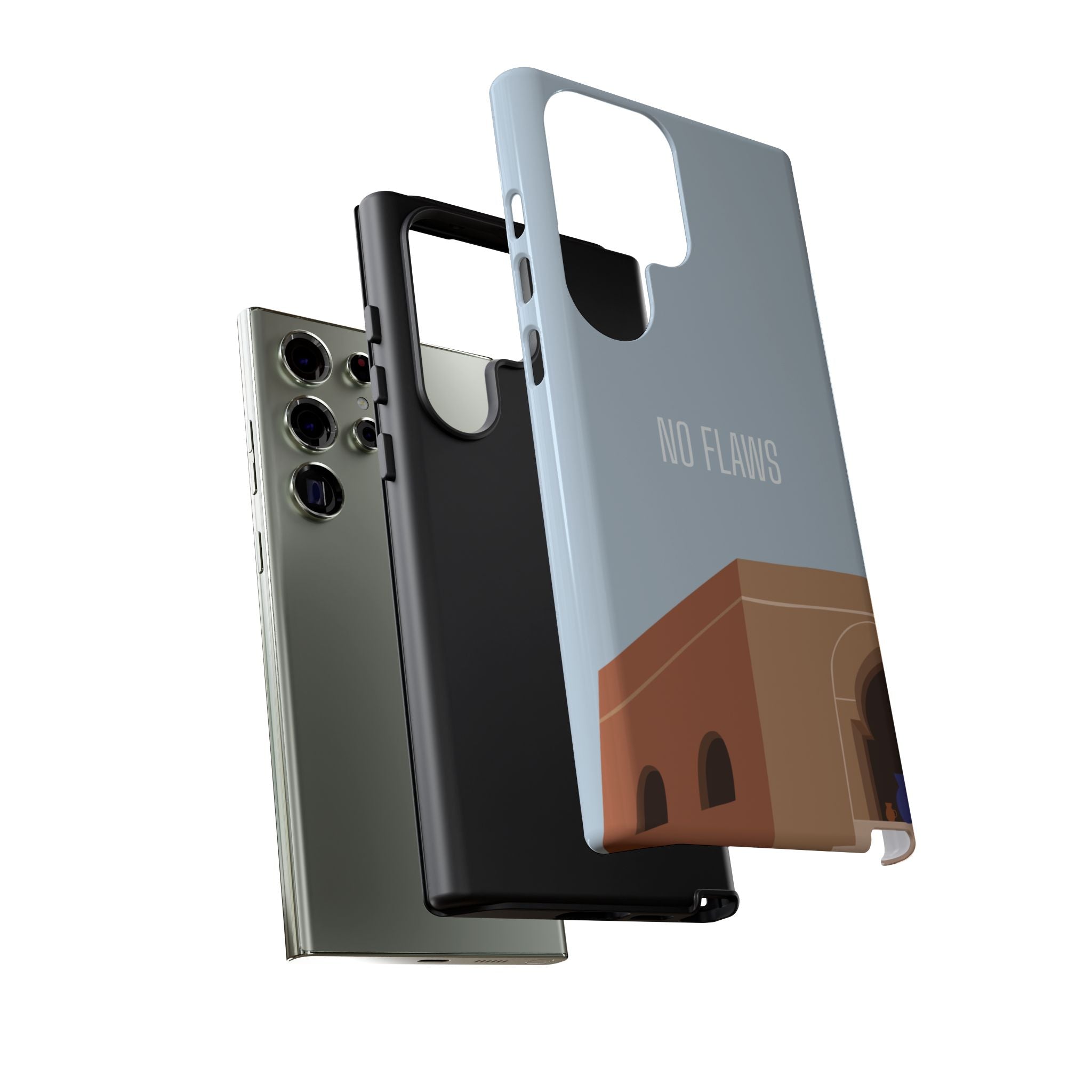 Minimal Desert Illustration “No Flaws” Protective Tough Case