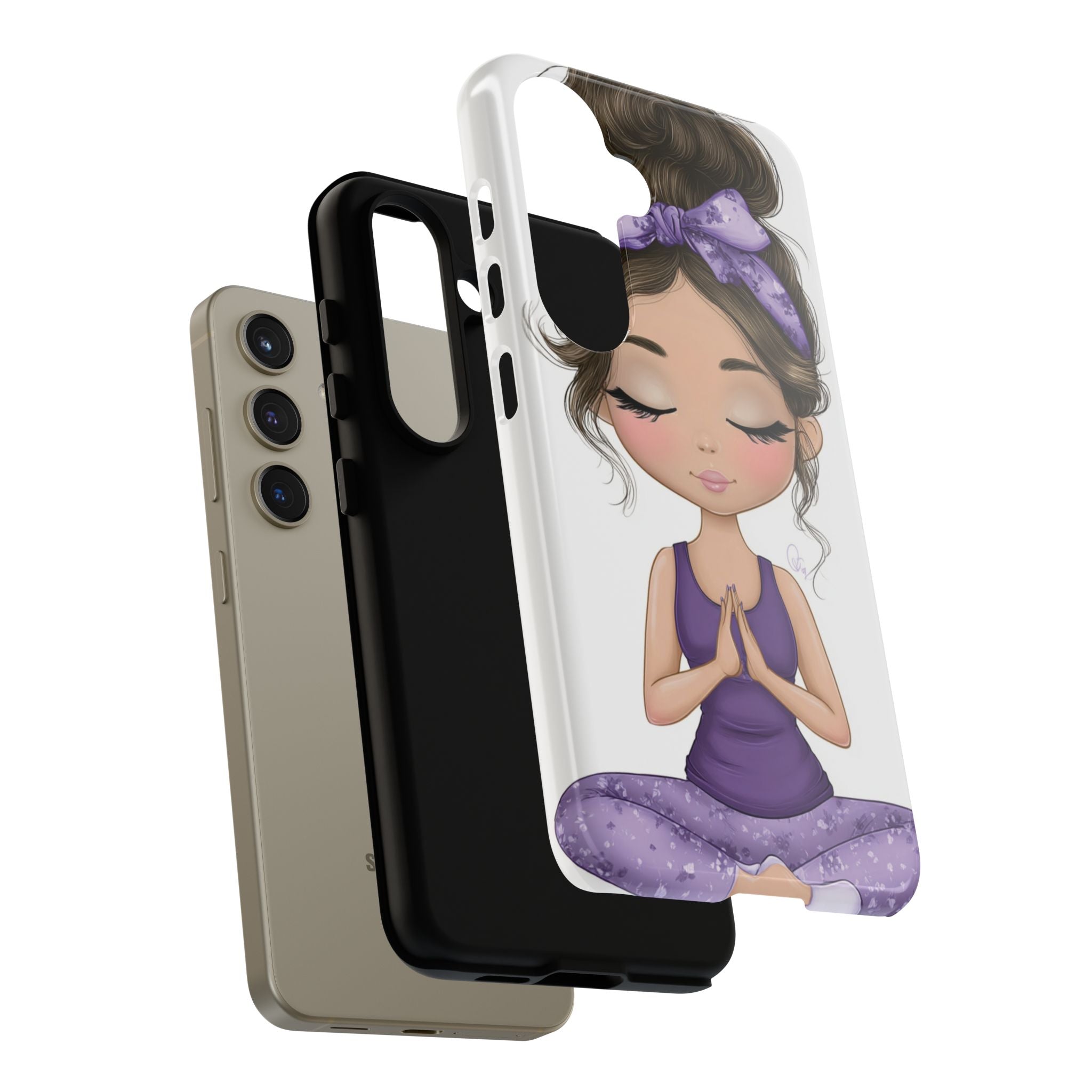 Yoga Phone Case for Mindfulness Gift for Yogis, Meditation Accessory, Zen Vibe