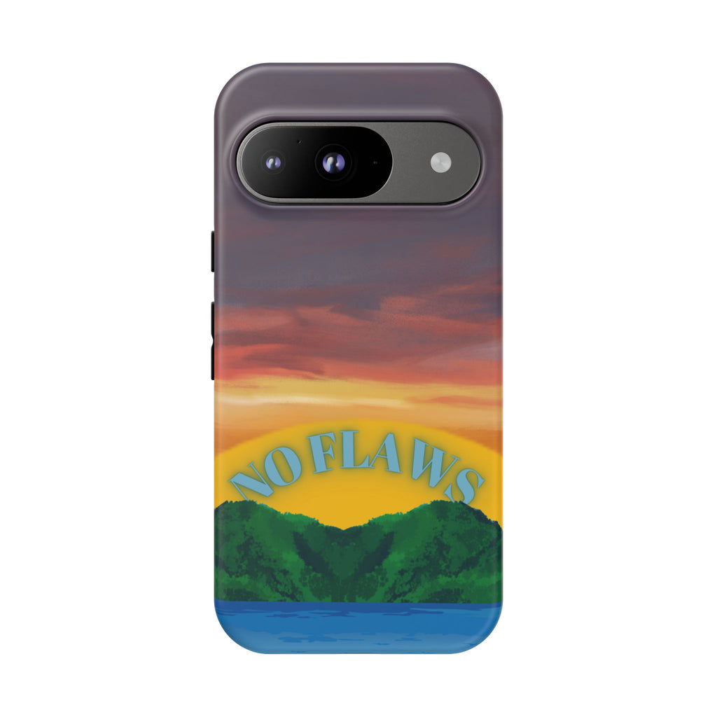 Sunset 'No Flaws' Tough Phone Case — Tropical Beach Protective Cover