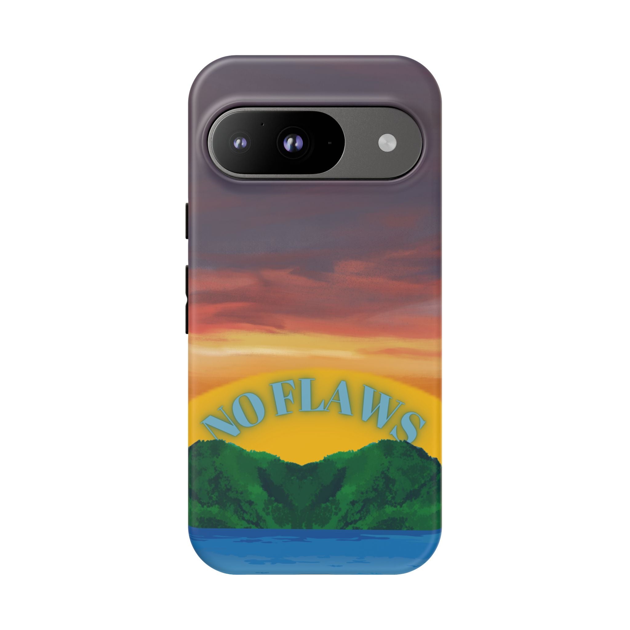 Sunset 'No Flaws' Tough Phone Case — Tropical Beach Protective Cover