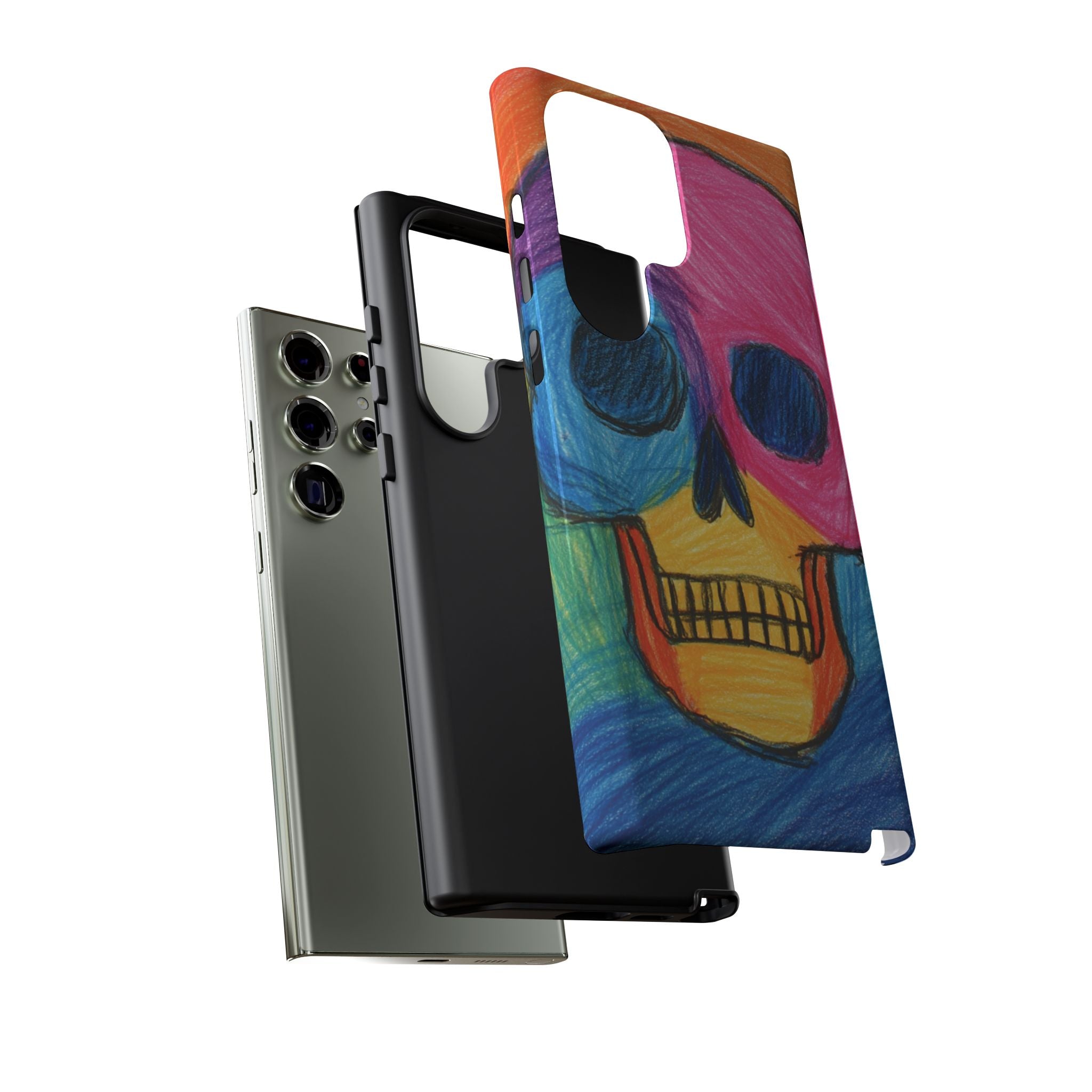 Vibrant Skull Phone Case | Tough Cases, Colorful Design, Unique Art Phone Cover