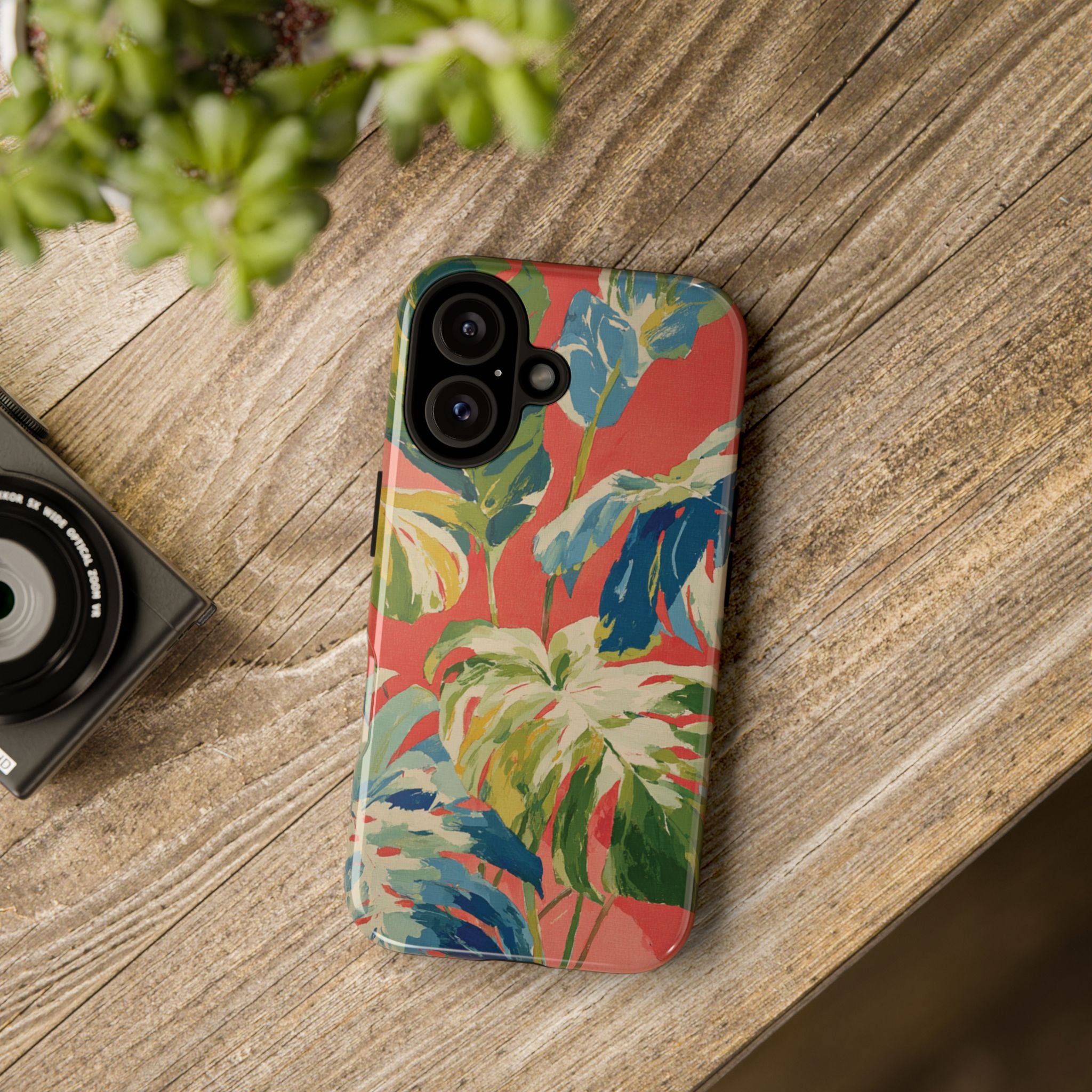 Tropical Phone Case, Floral Tough Case, Vibrant Phone Cover for Summer