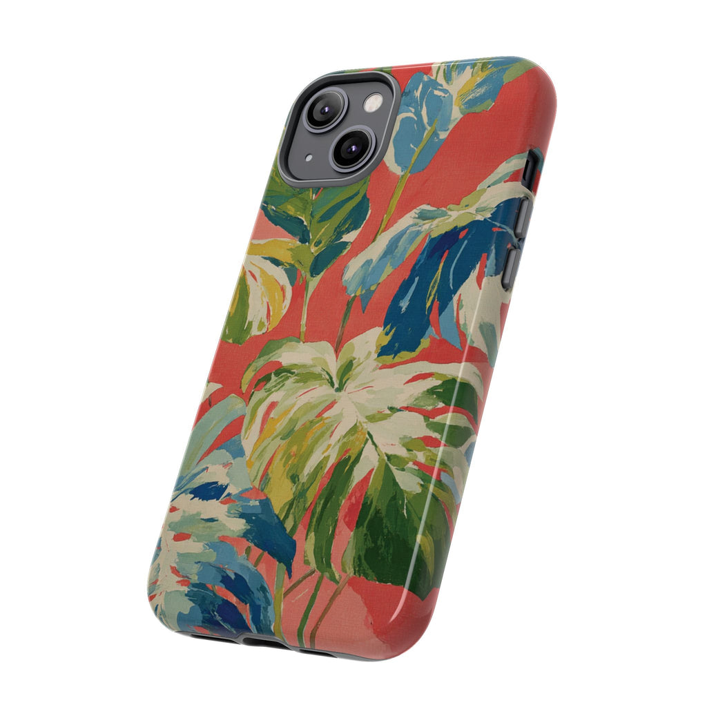 Tropical Phone Case, Floral Tough Case, Vibrant Phone Cover for Summer