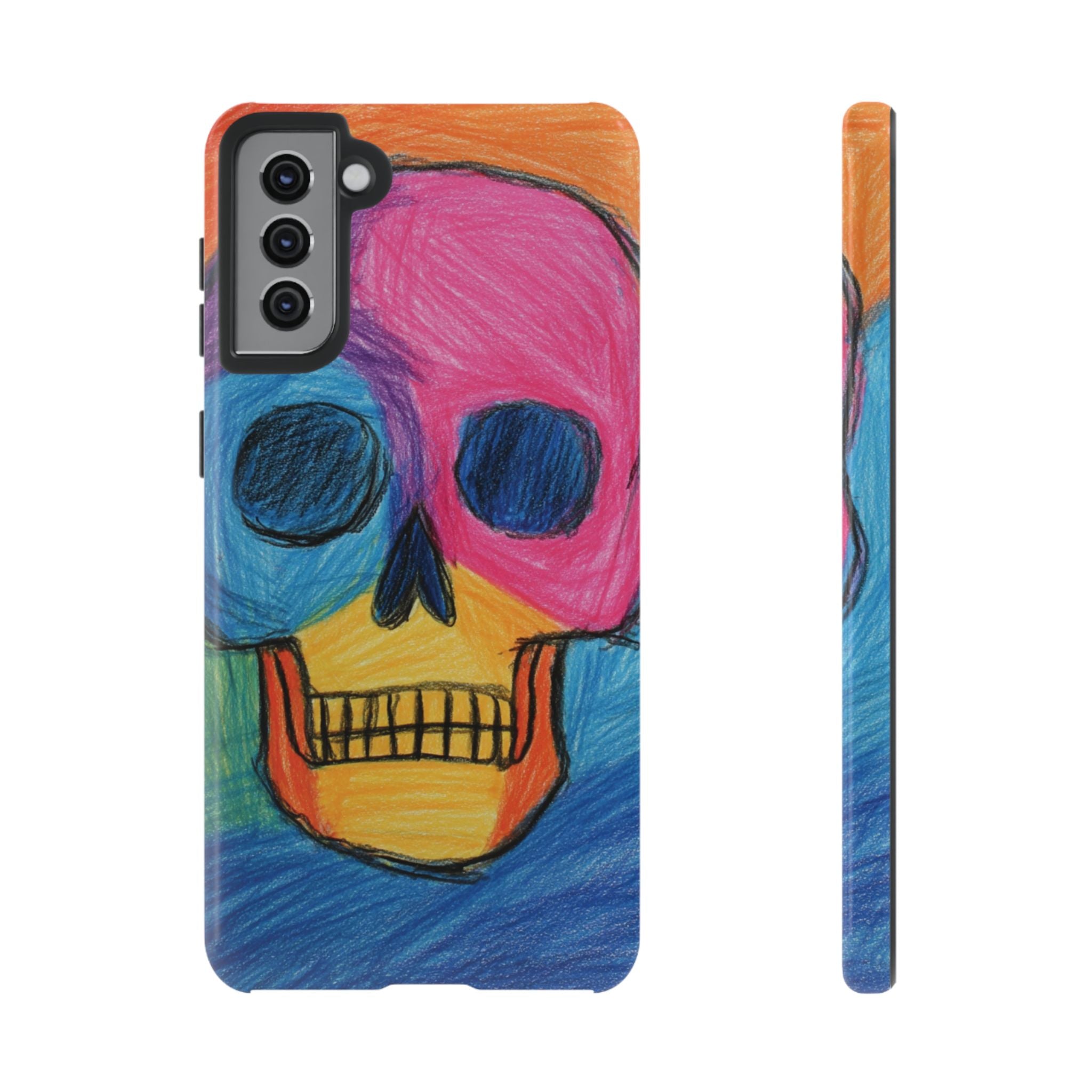 Vibrant Skull Phone Case | Tough Cases, Colorful Design, Unique Art Phone Cover