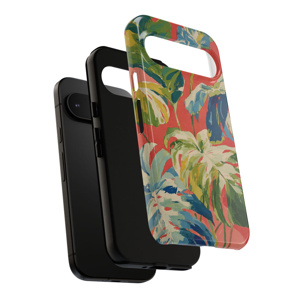 Tropical Phone Case, Floral Tough Case, Vibrant Phone Cover for Summer