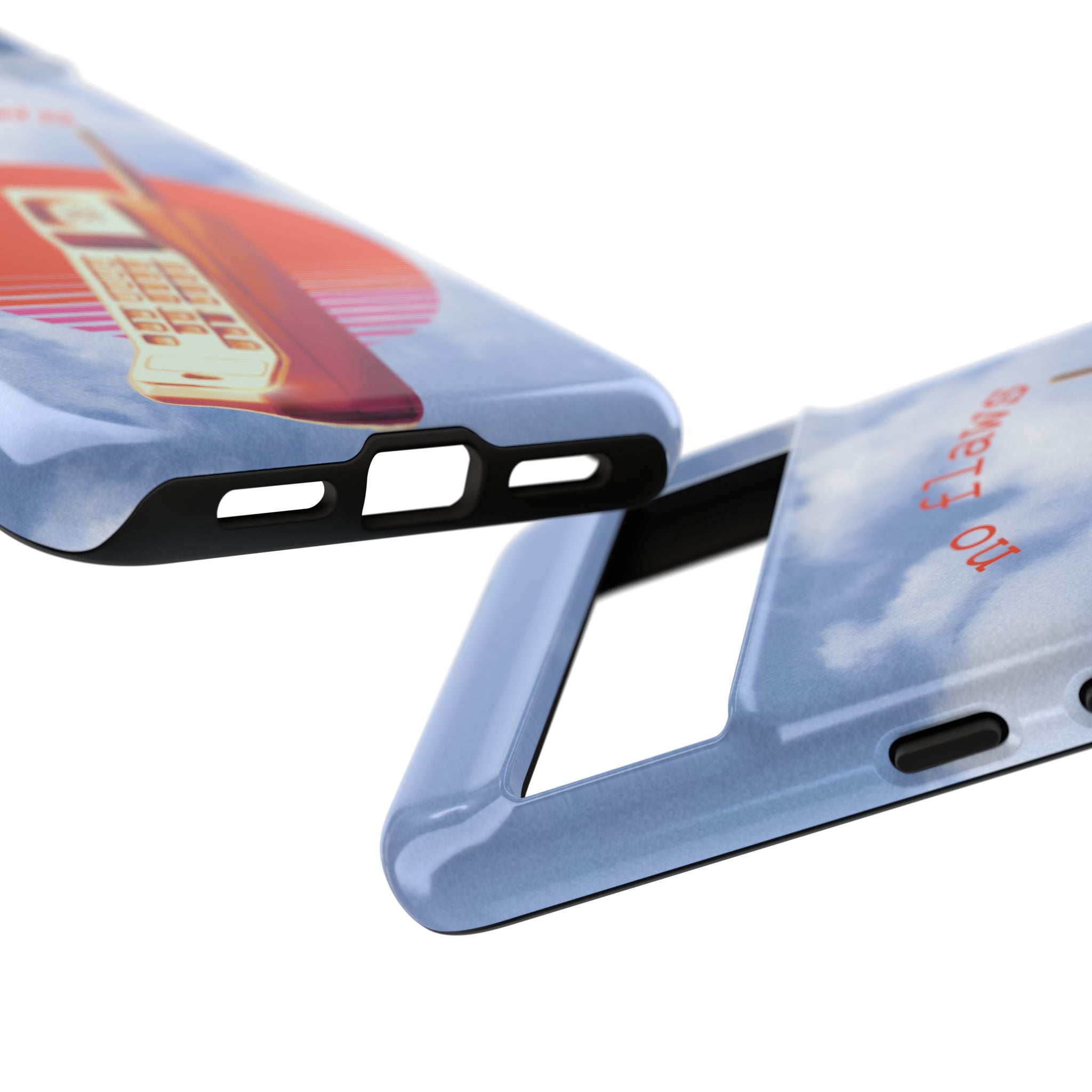 Retro “No Flaws” Phone Tough Case — Vintage 90s Aesthetic Protective Phone Case