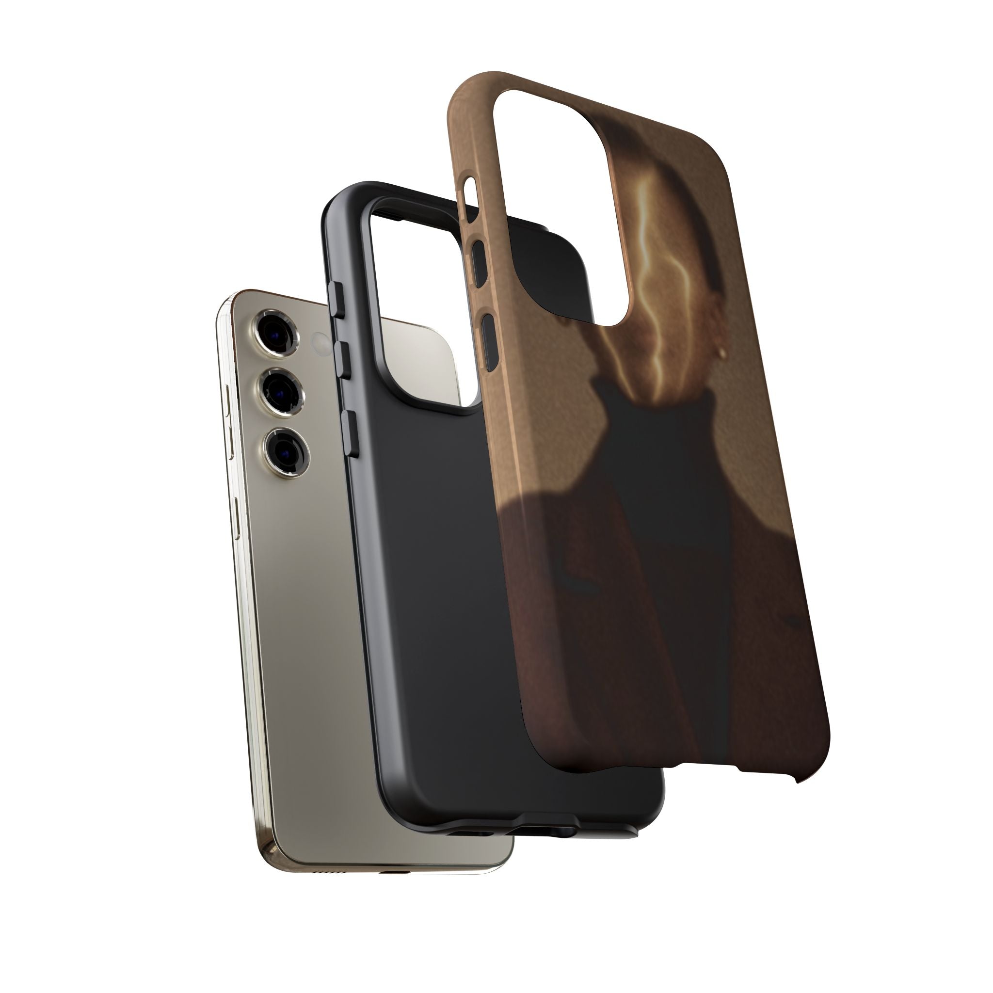 Stylish Phone Case with Artistic Design, Fashion Tech Accessory, Tough Cases