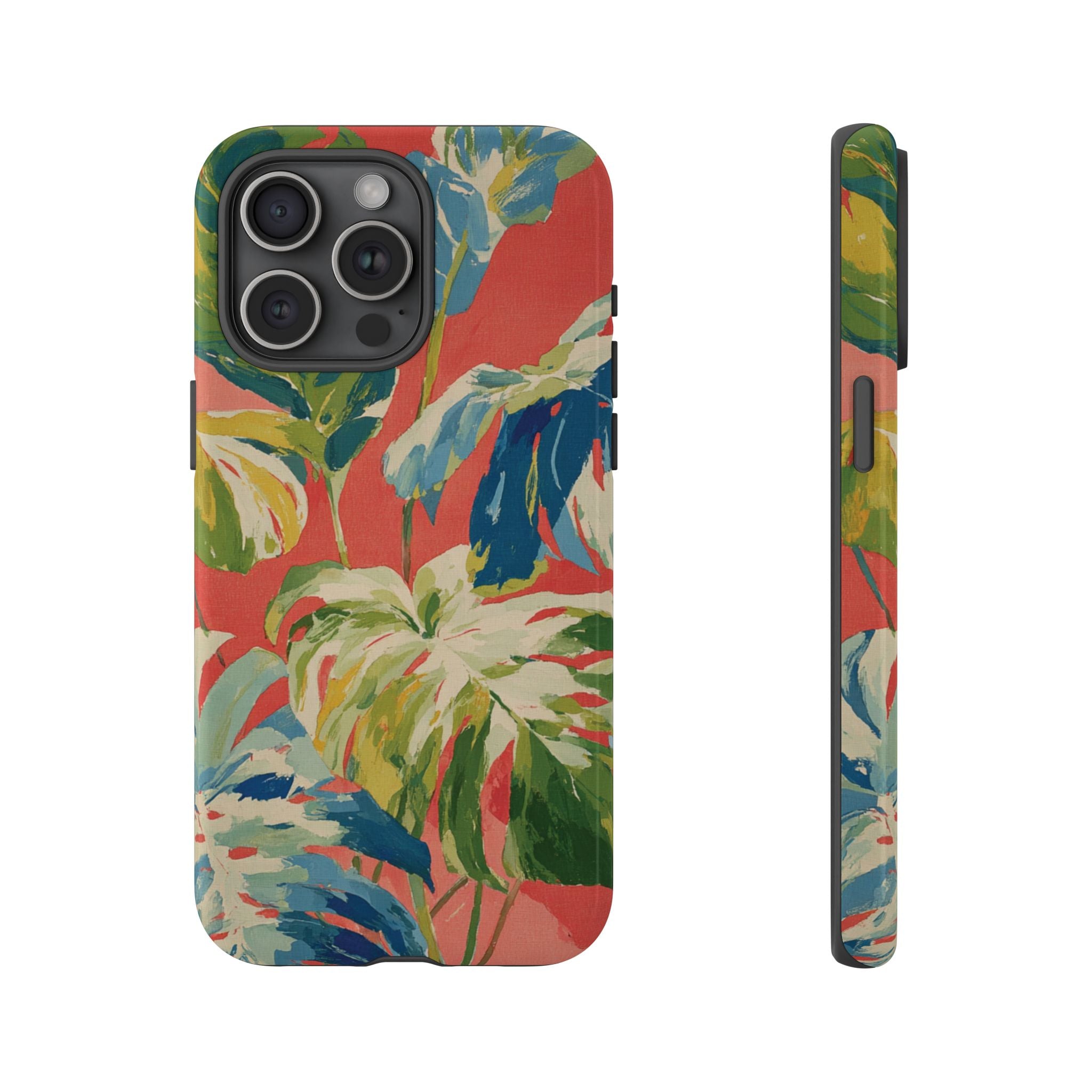 Tropical Phone Case, Floral Tough Case, Vibrant Phone Cover for Summer
