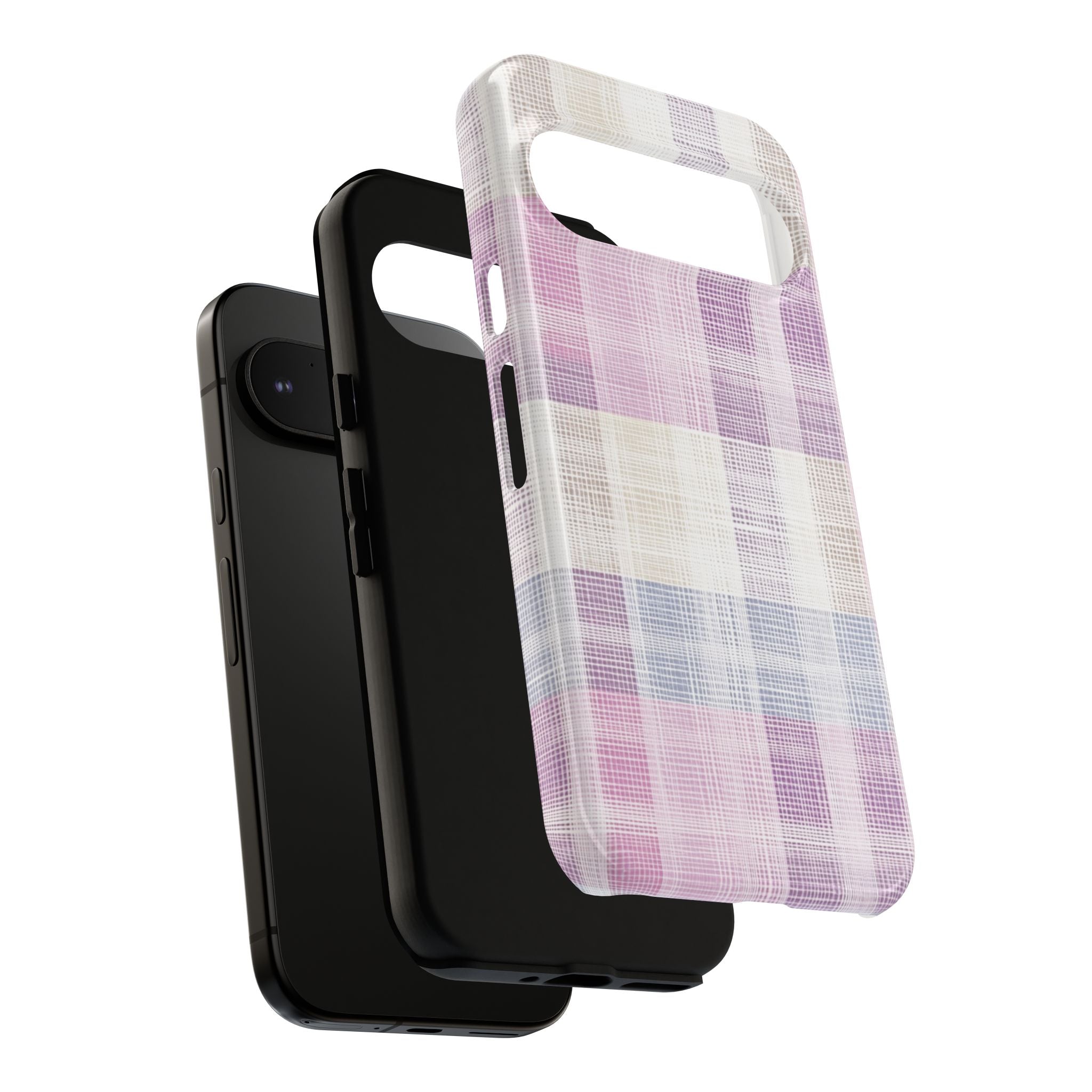 Pink Plaid Phone Case, Trendy Accessories, Birthday, Everyday Use, Tough Cases