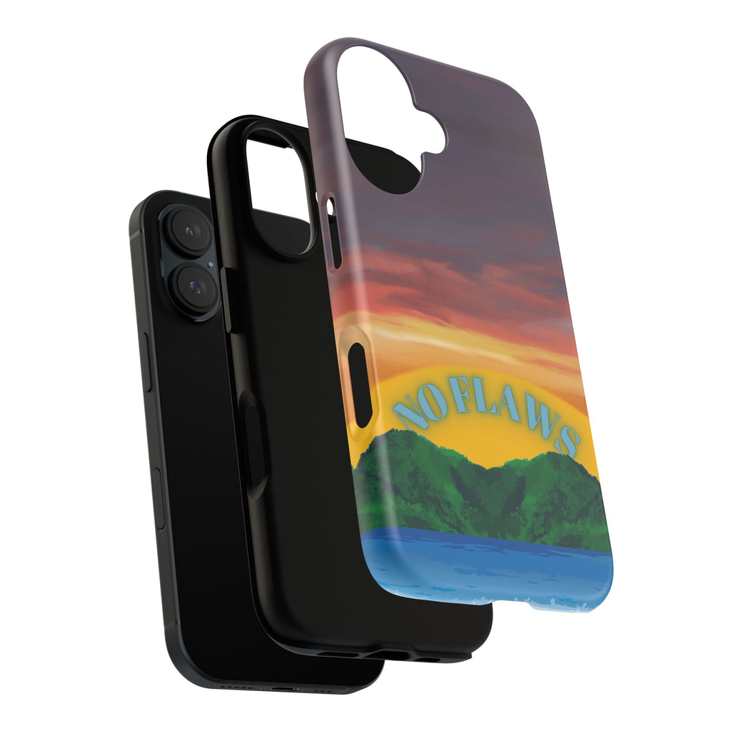 Sunset 'No Flaws' Tough Phone Case — Tropical Beach Protective Cover