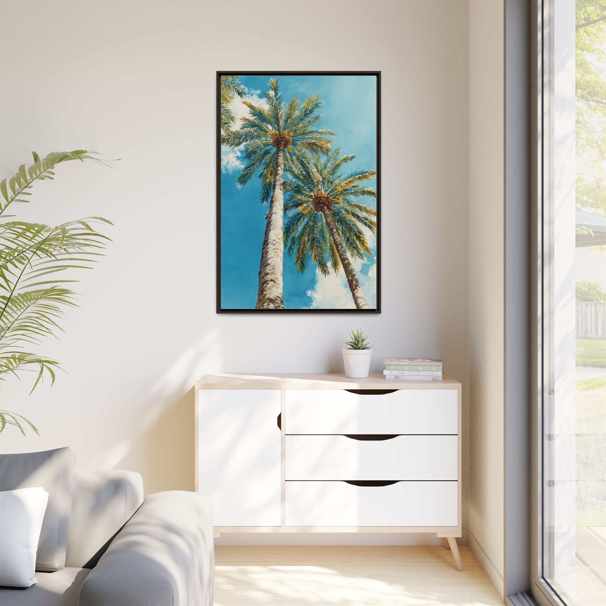 Palm Tree Sky Matte Canvas Print