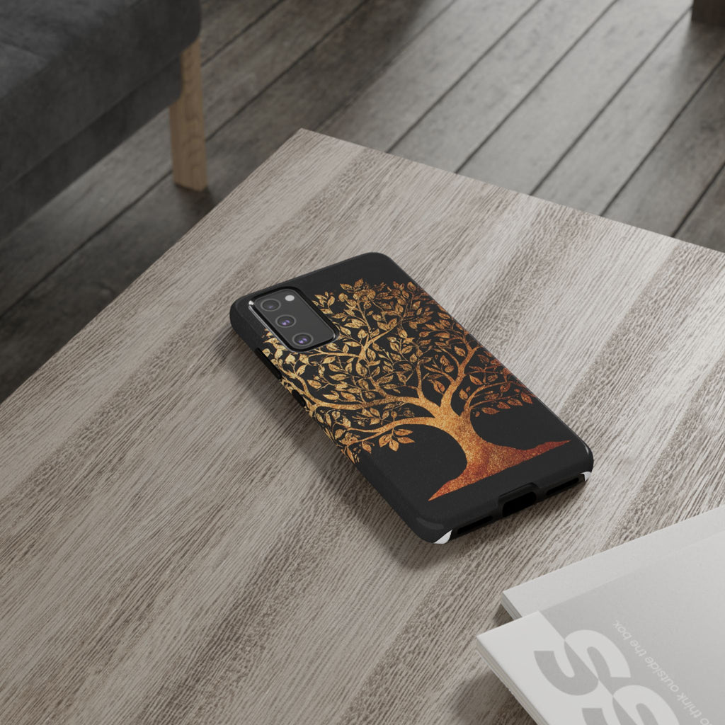 Golden Tree Phone Case, Tough Cases, Nature Lover Gift