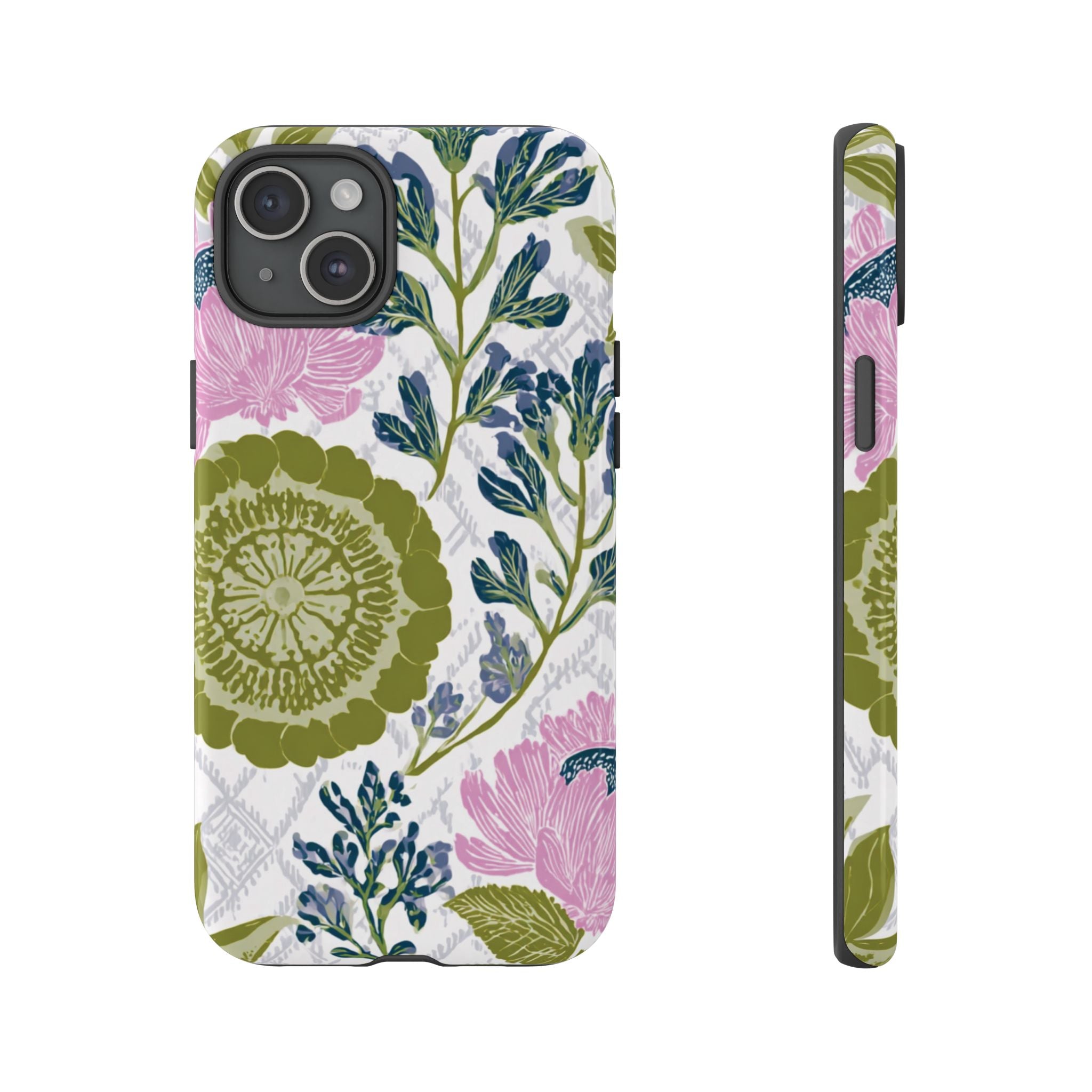 Floral Phone Case, Tough Cases with Elegant Design, Stylish Phone Accessories