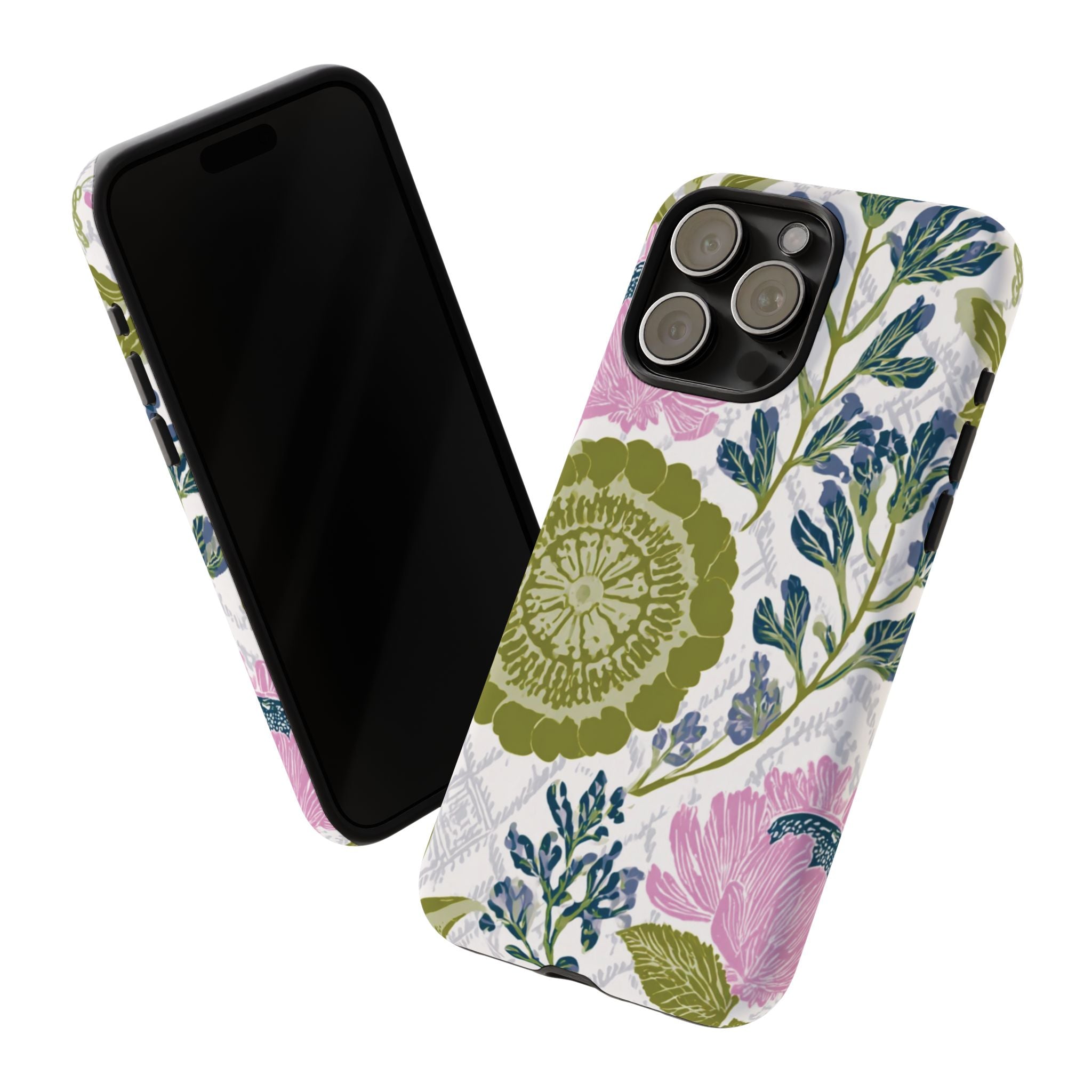 Floral Phone Case, Tough Cases with Elegant Design, Stylish Phone Accessories