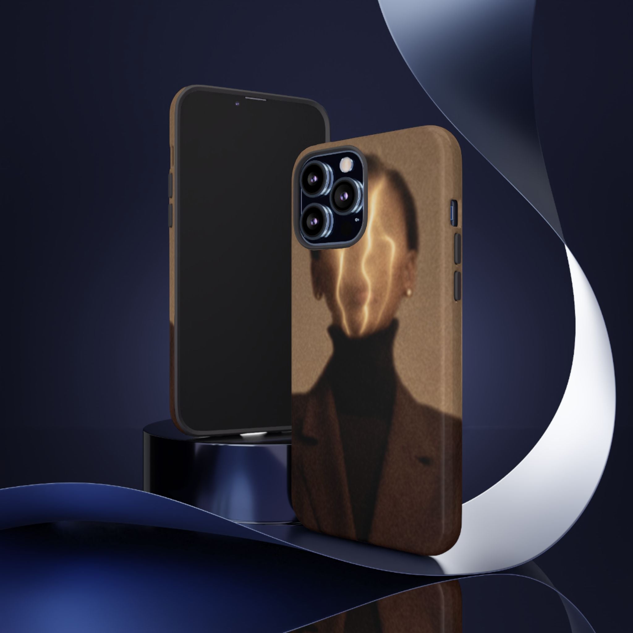 Stylish Phone Case with Artistic Design, Fashion Tech Accessory, Tough Cases