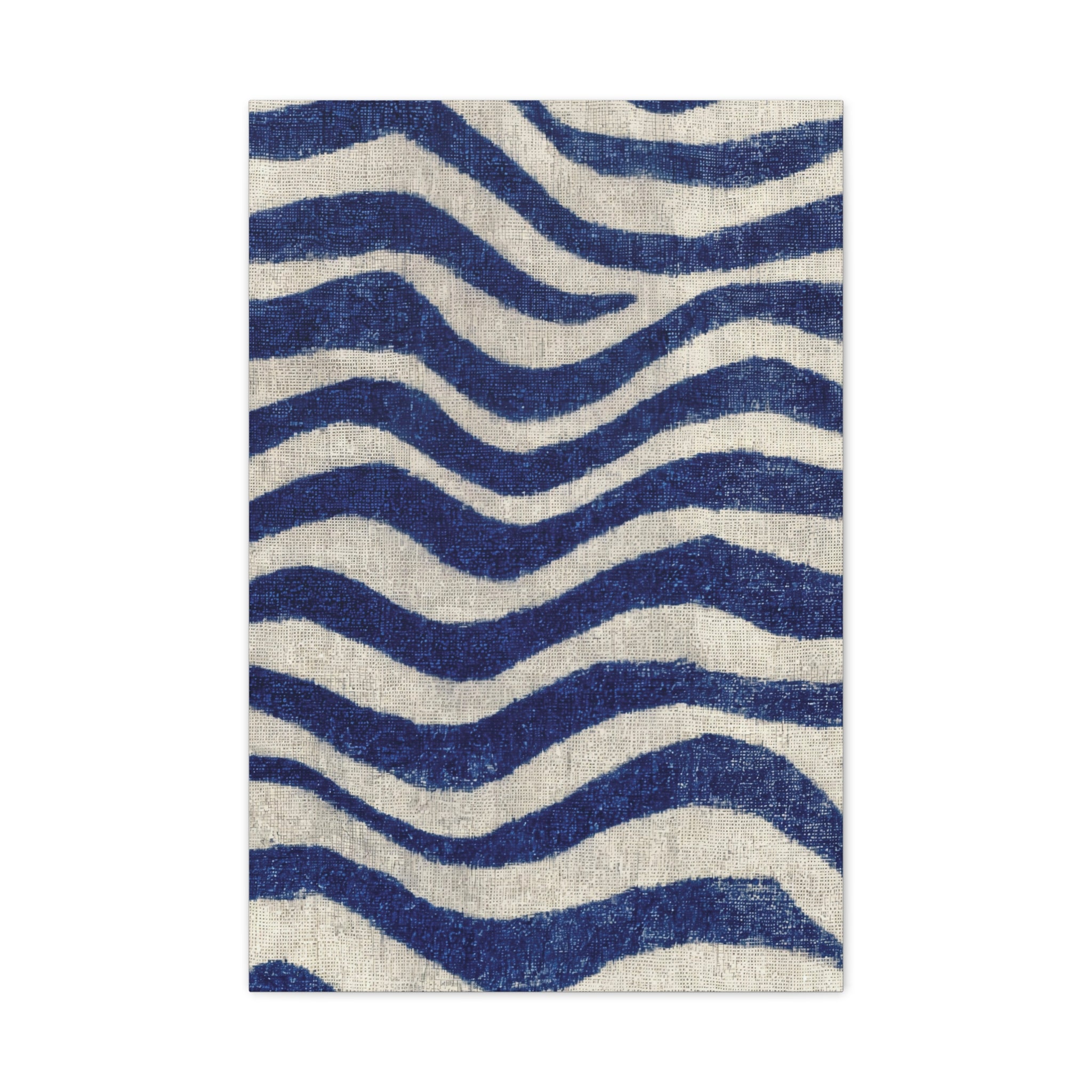 Abstract Blue Wave Canvas Print — Stretched Matte Wall Art