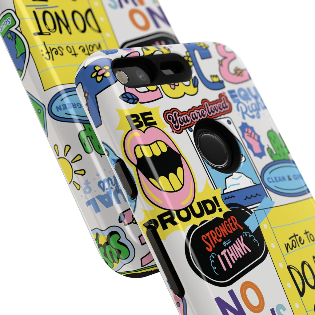 Sticker Collage Phone Case — Motivational "Do Not Quit" Protective Cover