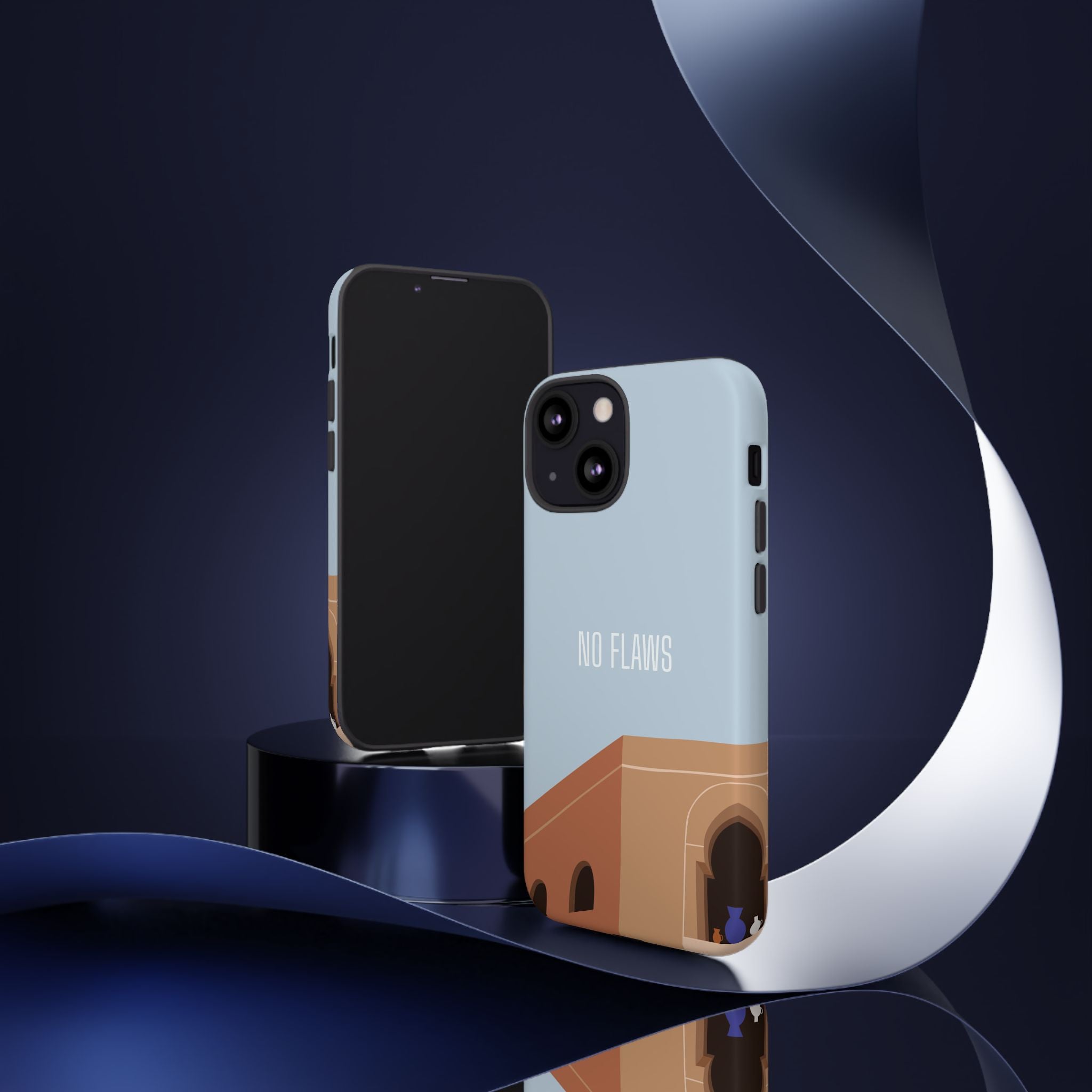 Minimal Desert Illustration “No Flaws” Protective Tough Case