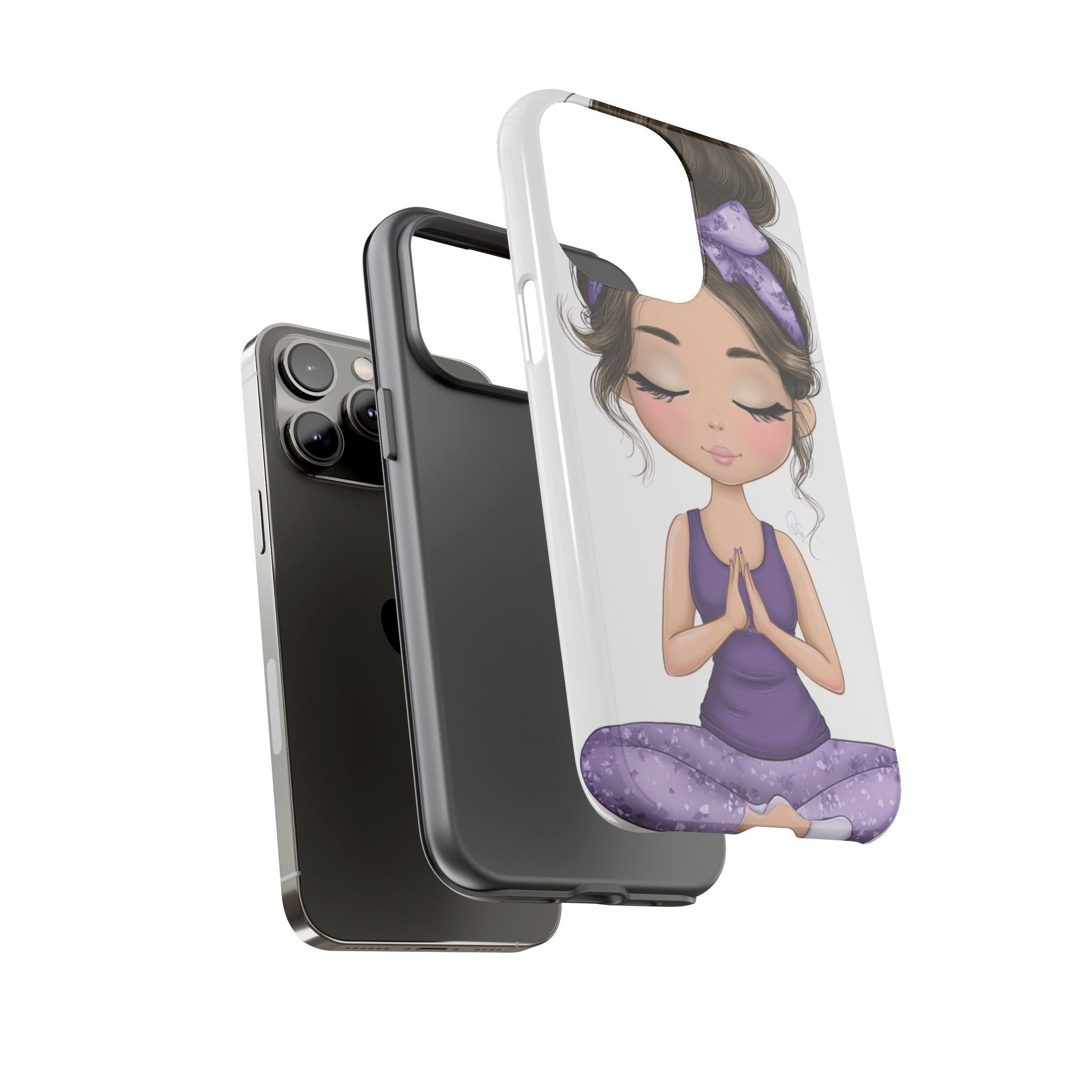 Yoga Phone Case for Mindfulness Gift for Yogis, Meditation Accessory, Zen Vibe