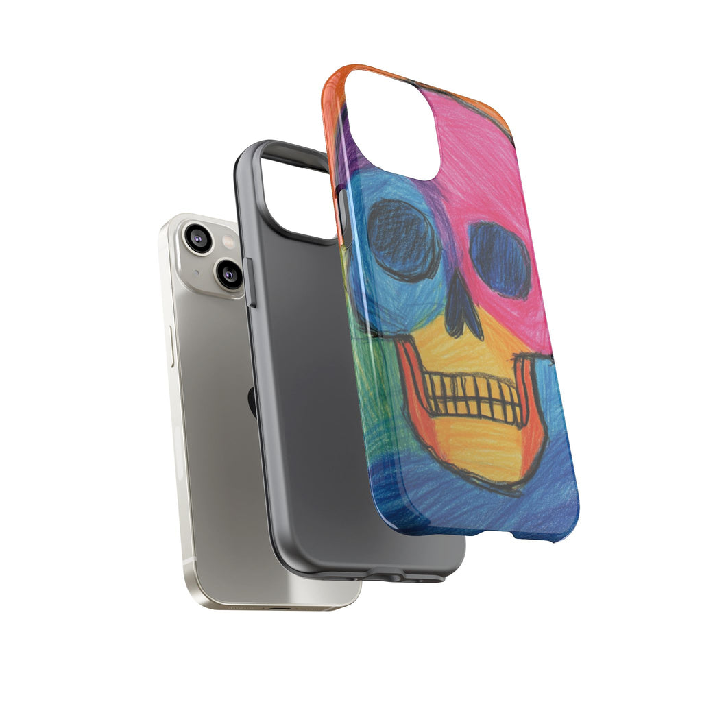 Vibrant Skull Phone Case | Tough Cases, Colorful Design, Unique Art Phone Cover